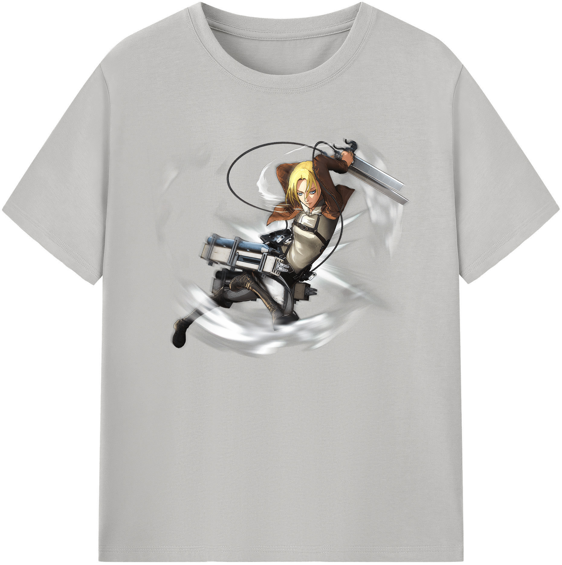 （画像用） 進撃の巨人 アニ・レオンハート Attack on Titan Annie Leonhart 綿100％ メンズ半袖Tシャツ｜肌触りやわらか＆通気性