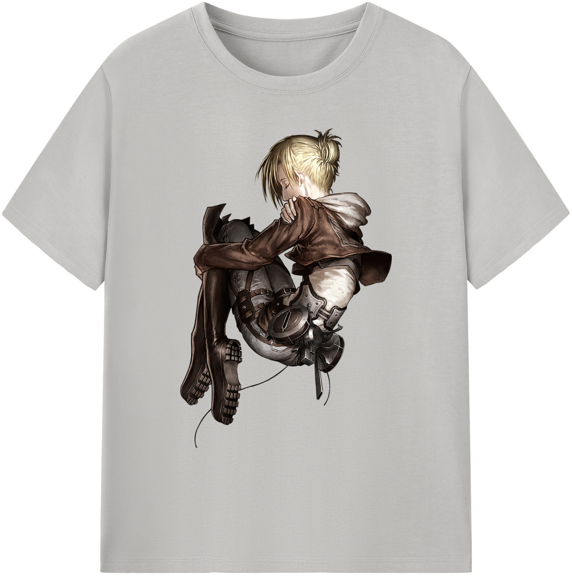 （画像用） 進撃の巨人 アニ・レオンハート Attack on Titan Annie Leonhart 綿100％ メンズ半袖Tシャツ｜肌触りやわらか＆通気性