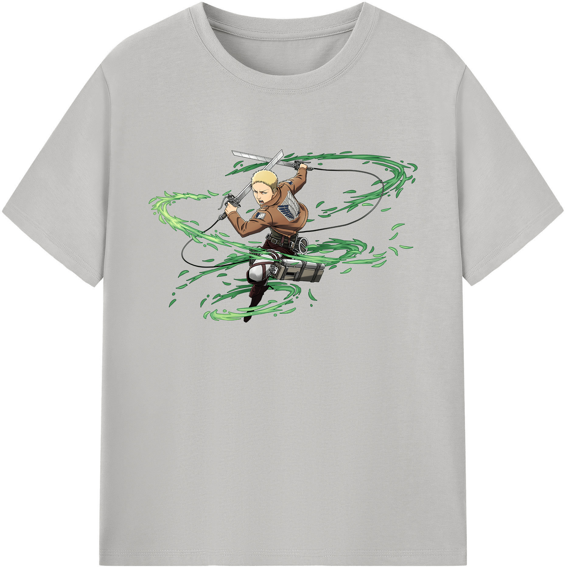 （画像用） 進撃の巨人 ライナー・ブラウン Attack on Titan Reiner Braun 綿100％ メンズ半袖Tシャツ｜肌触りやわらか＆通気性