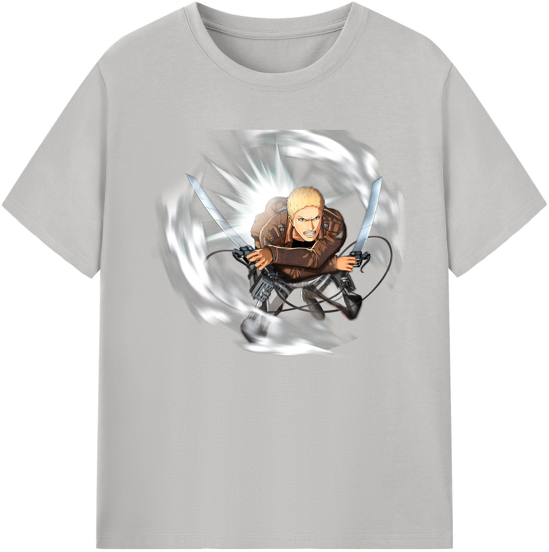 （画像用） 進撃の巨人 ライナー・ブラウン Attack on Titan Reiner Braun 綿100％ メンズ半袖Tシャツ｜肌触りやわらか＆通気性