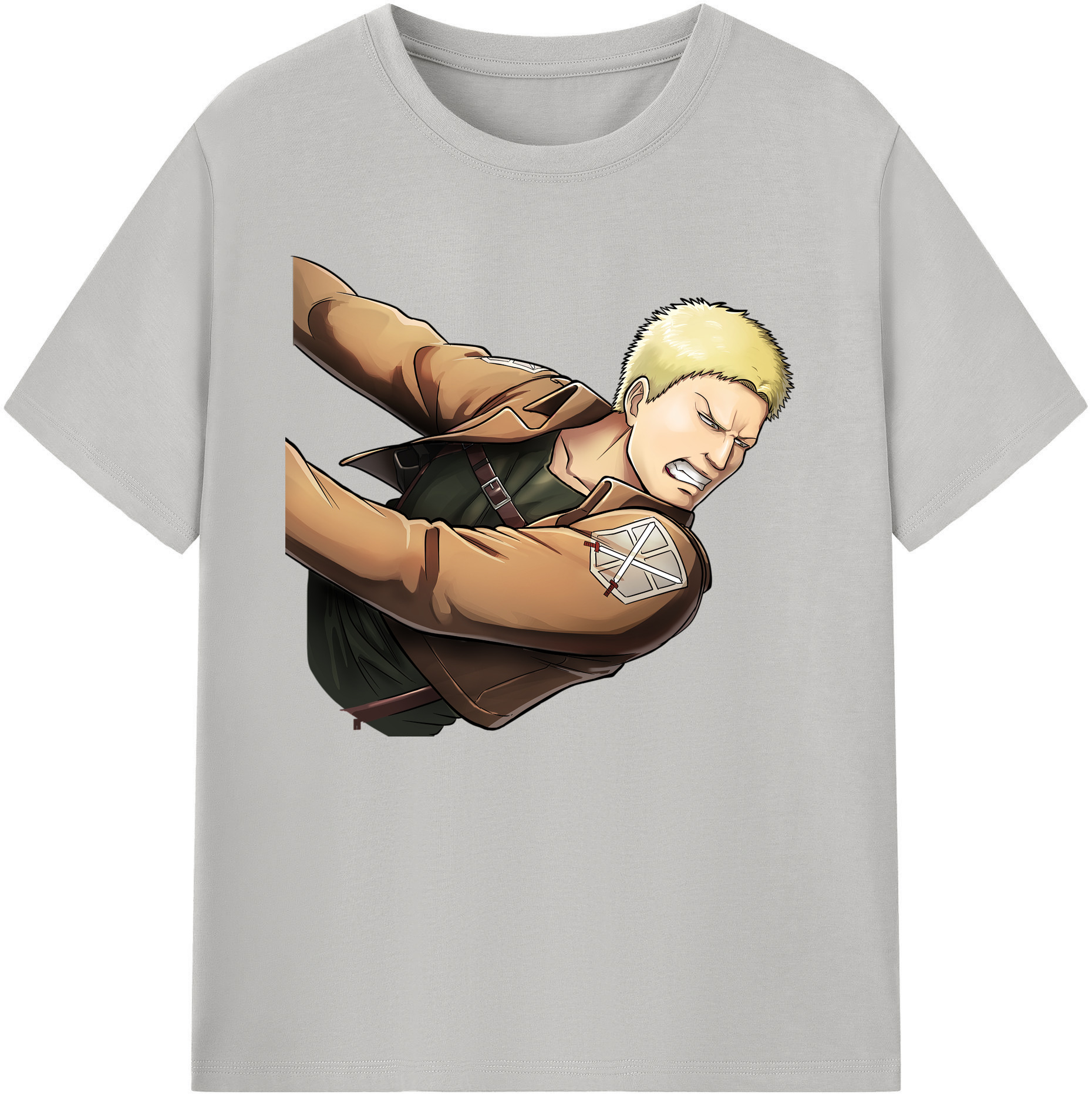 （画像用） 進撃の巨人 ライナー・ブラウン Attack on Titan Reiner Braun 綿100％ メンズ半袖Tシャツ｜肌触りやわらか＆通気性