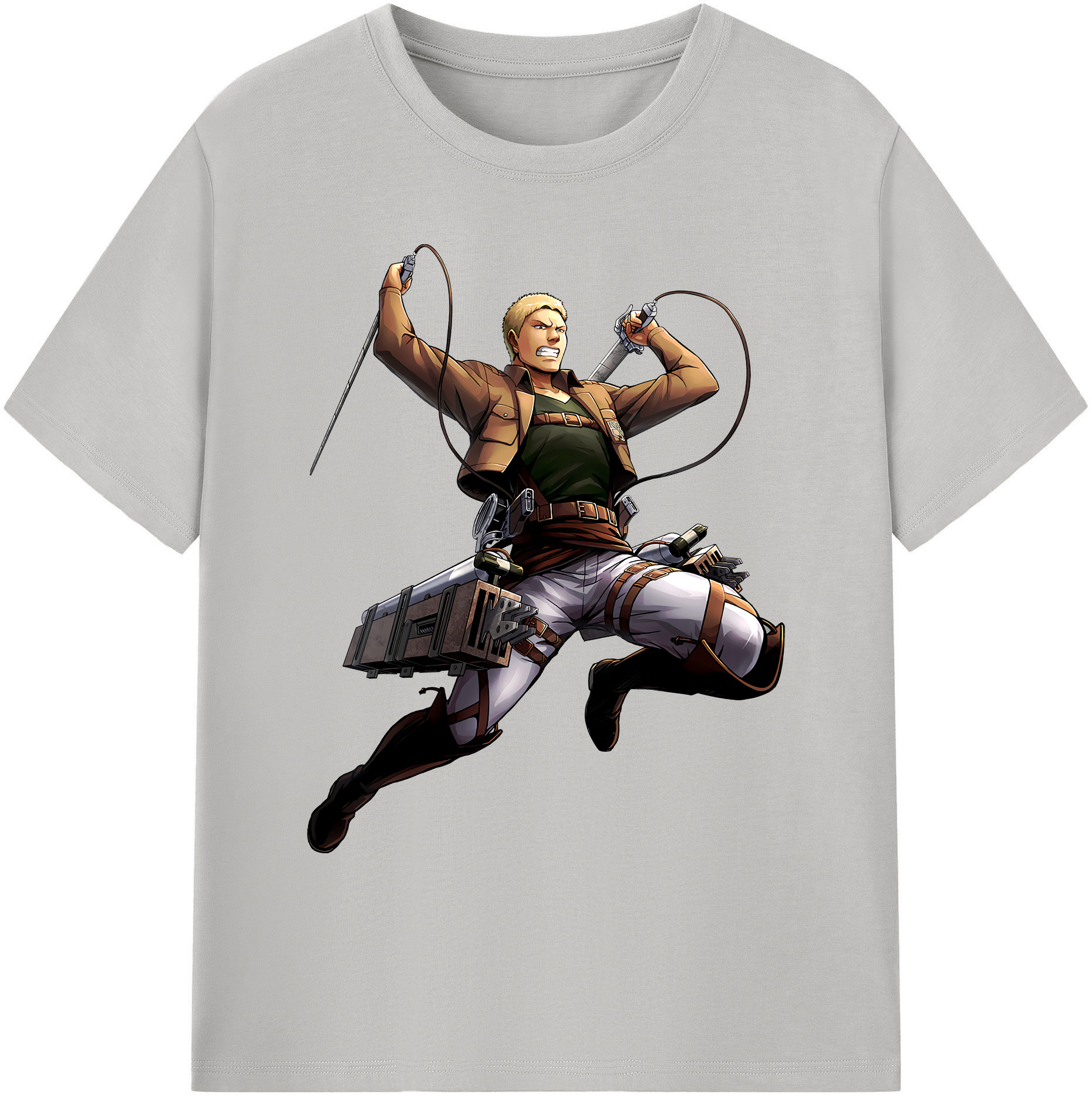 （画像用） 進撃の巨人 ライナー・ブラウン Attack on Titan Reiner Braun 綿100％ メンズ半袖Tシャツ｜肌触りやわらか＆通気性