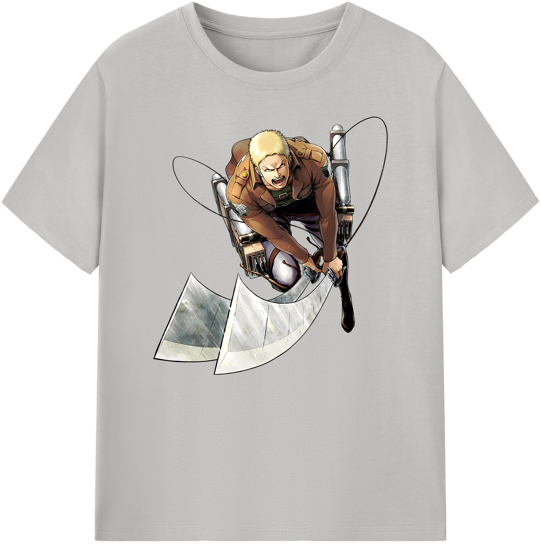 （画像用） 進撃の巨人 ライナー・ブラウン Attack on Titan Reiner Braun 綿100％ メンズ半袖Tシャツ｜肌触りやわらか＆通気性