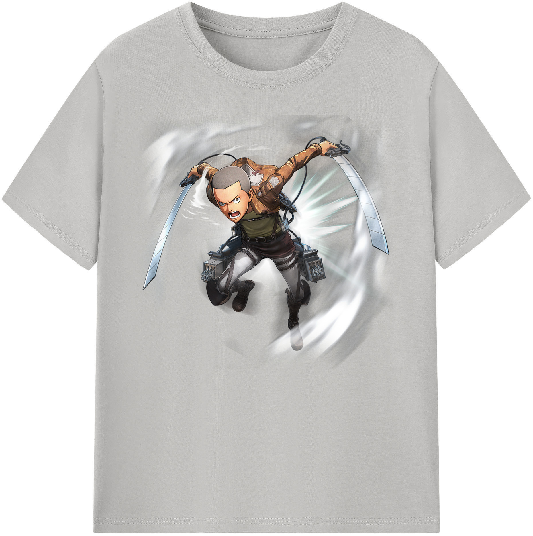 （画像用） 進撃の巨人 コニー·スプリンガー Attack on Titan Connie Springer 綿100％ メンズ半袖Tシャツ｜肌触りやわらか＆通気性