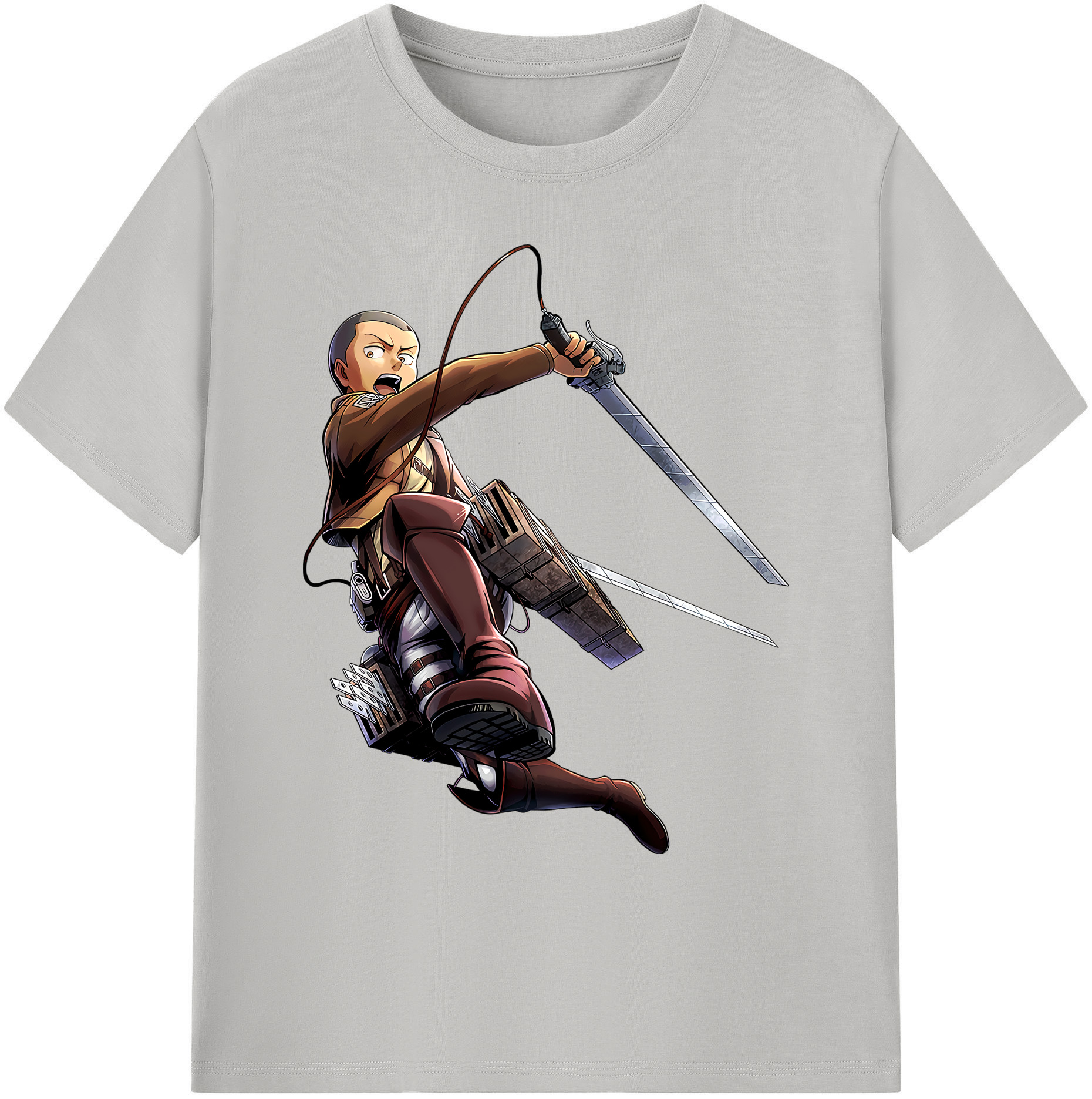 （画像用） 進撃の巨人 コニー·スプリンガー Attack on Titan Connie Springer 綿100％ メンズ半袖Tシャツ｜肌触りやわらか＆通気性