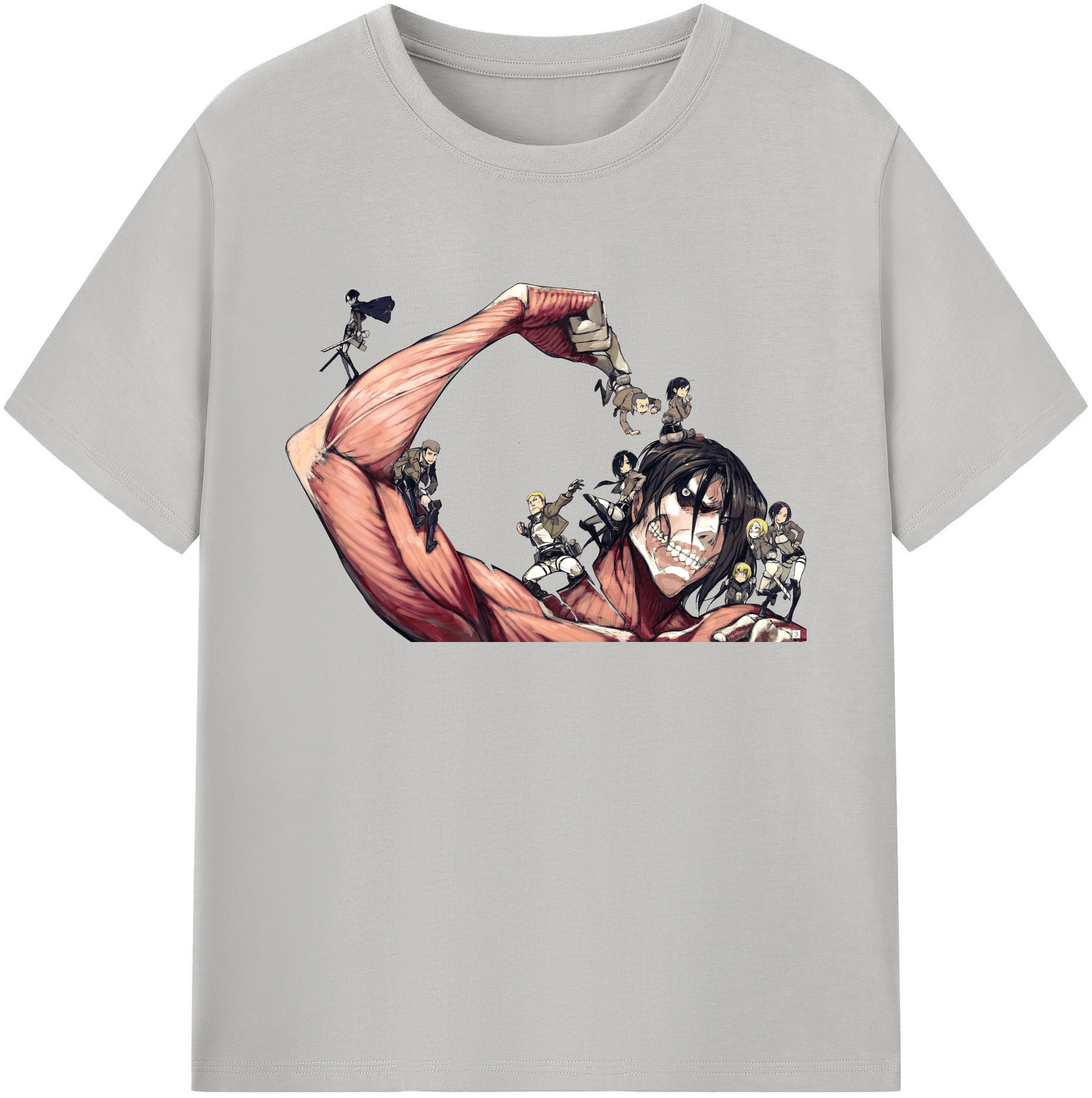 （画像用） 進撃の巨人 Attack on Titan 綿100％ メンズ半袖Tシャツ｜肌触りやわらか＆通気性