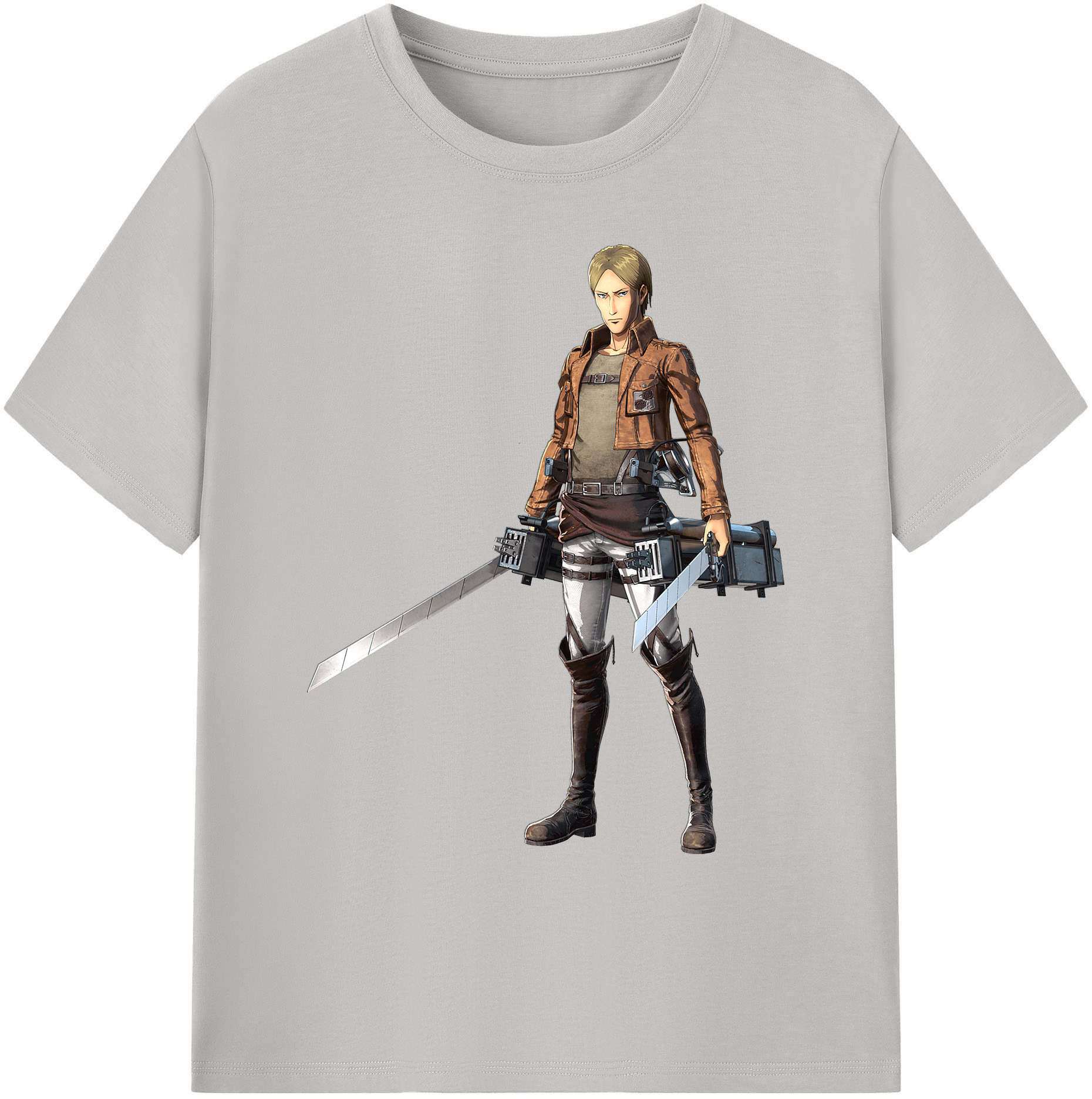 （画像用） 進撃の巨人 Attack on Titan 綿100％ メンズ半袖Tシャツ｜肌触りやわらか＆通気性