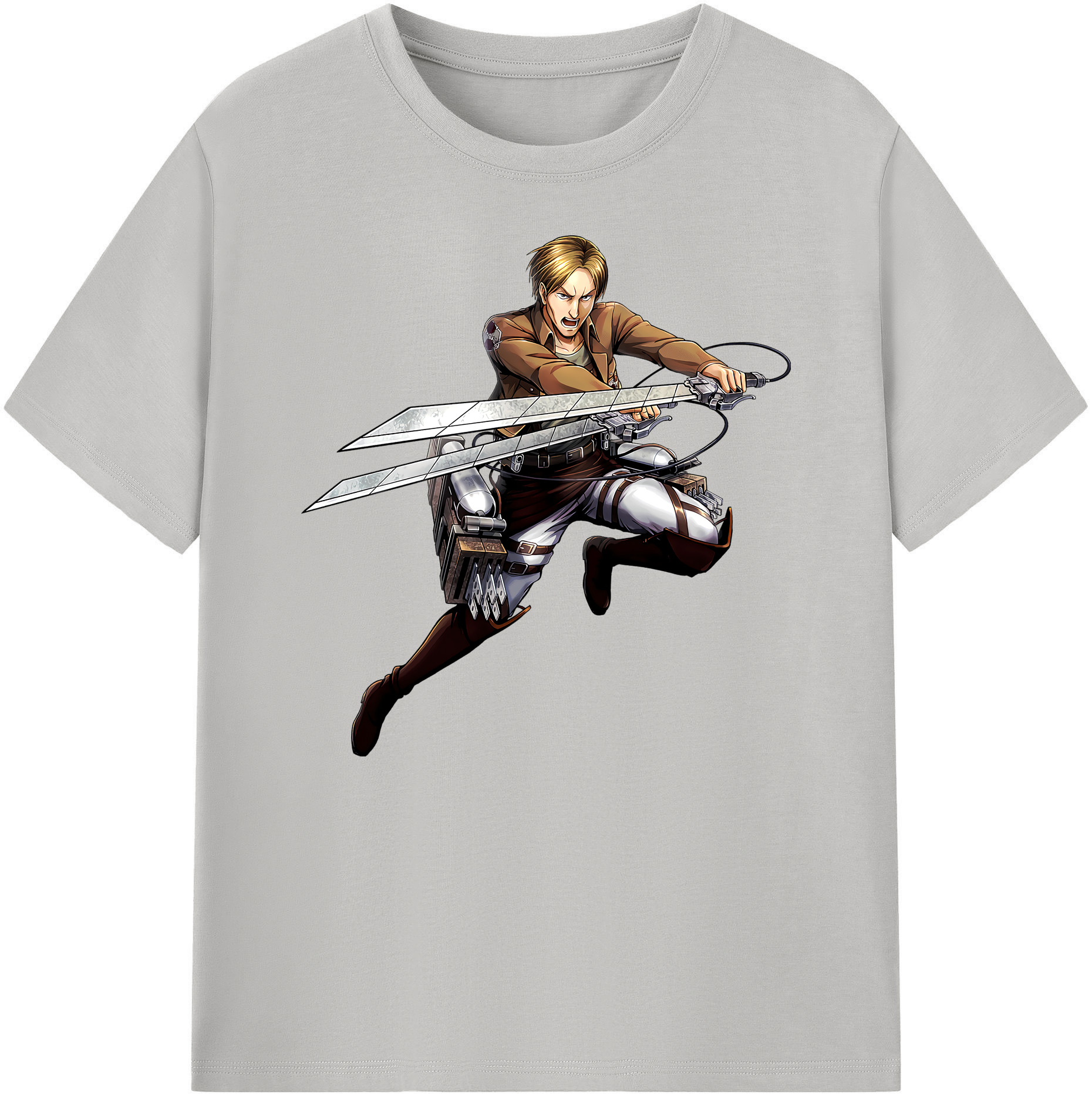 （画像用） 進撃の巨人 Attack on Titan 綿100％ メンズ半袖Tシャツ｜肌触りやわらか＆通気性