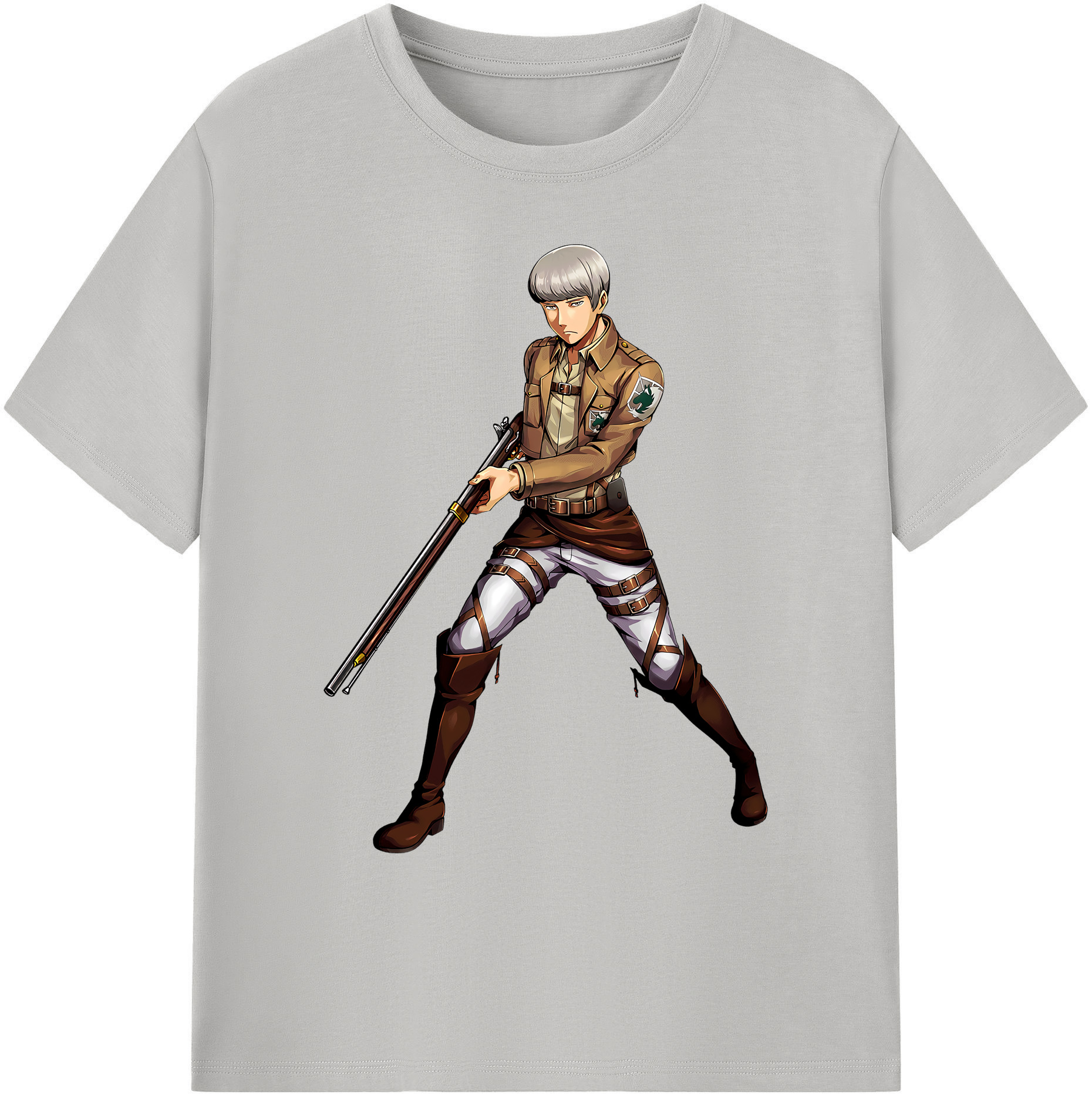 （画像用） 進撃の巨人 Attack on Titan 綿100％ メンズ半袖Tシャツ｜肌触りやわらか＆通気性