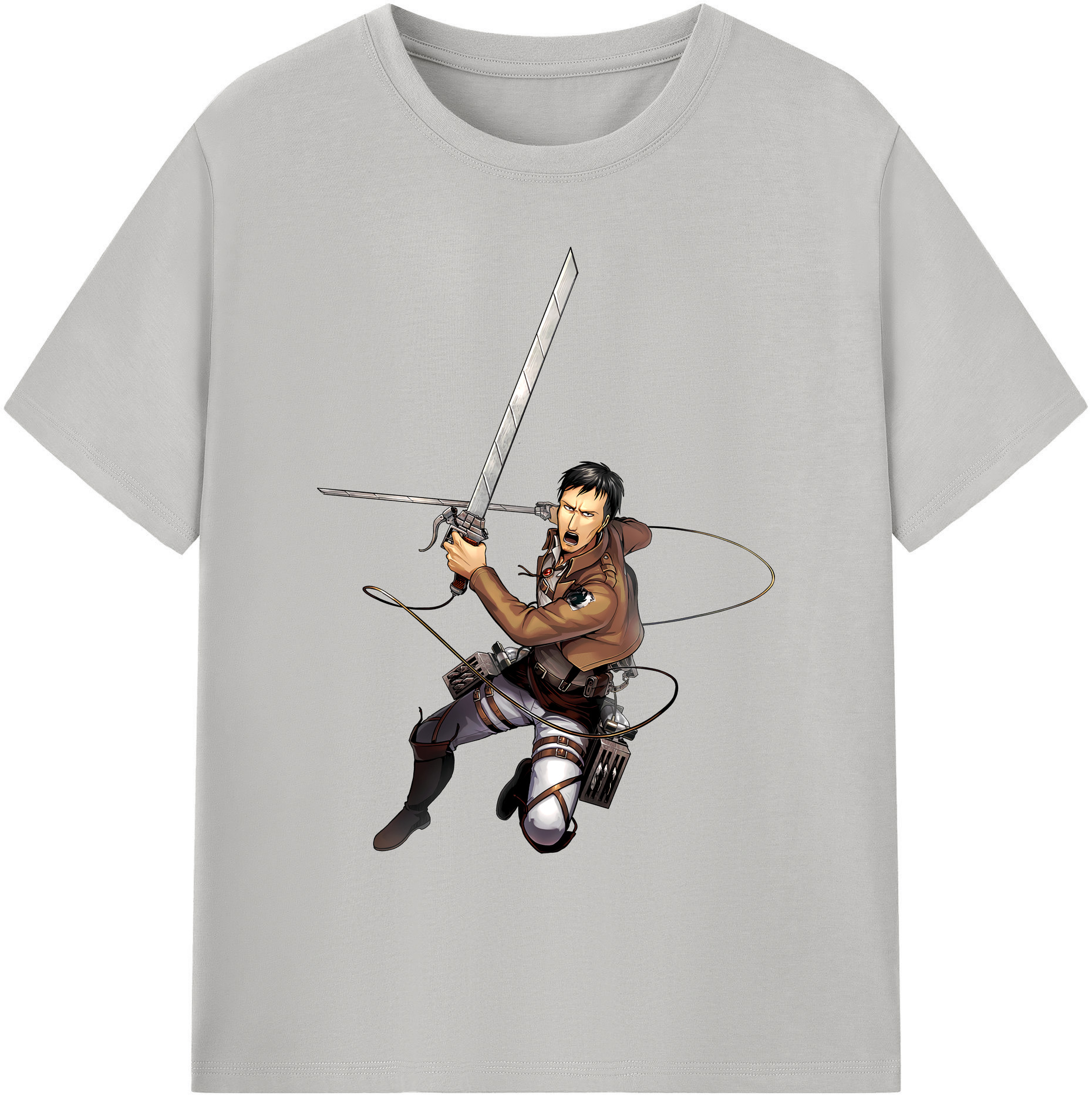 （画像用） 進撃の巨人 Attack on Titan 綿100％ メンズ半袖Tシャツ｜肌触りやわらか＆通気性