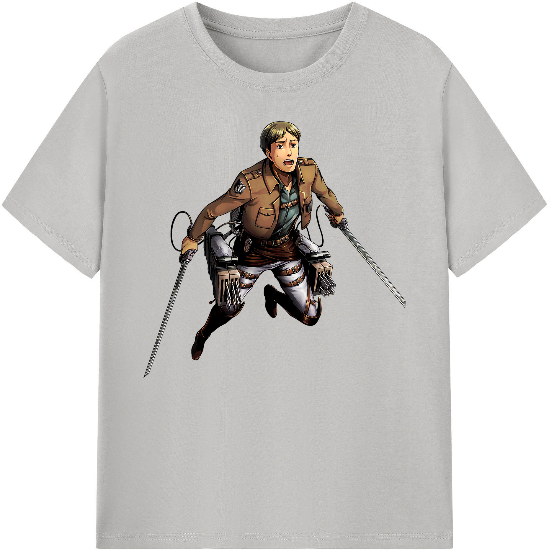（画像用） 進撃の巨人 Attack on Titan 綿100％ メンズ半袖Tシャツ｜肌触りやわらか＆通気性