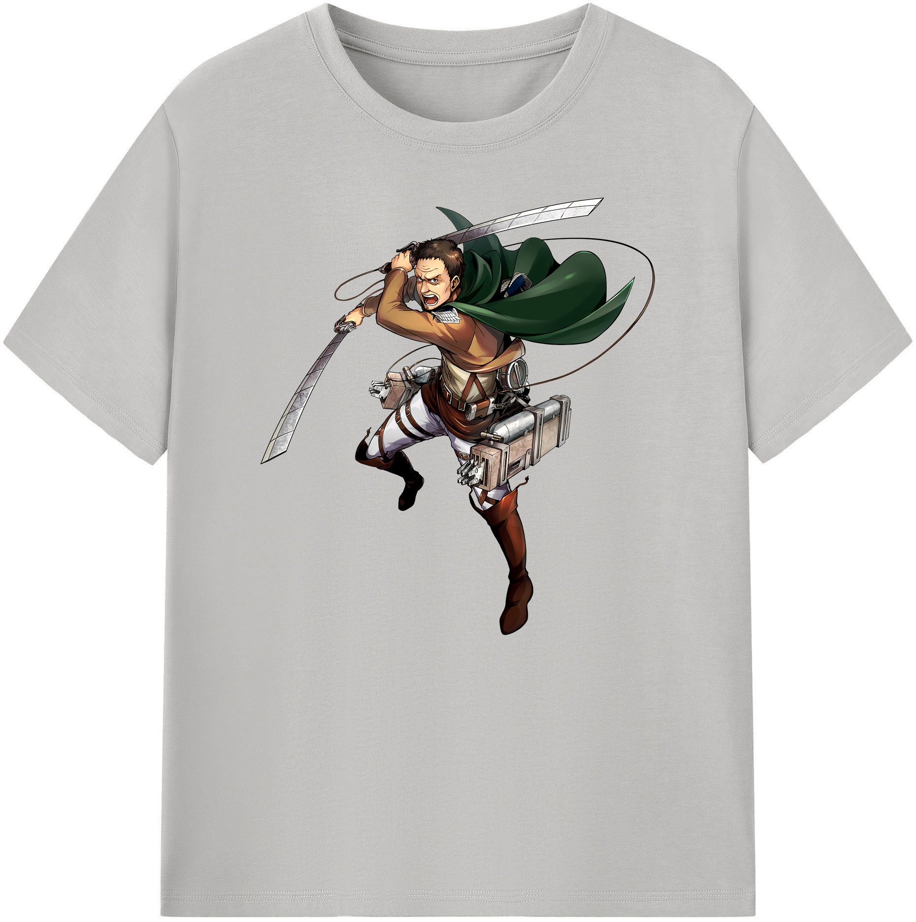 （画像用） 進撃の巨人 Attack on Titan 綿100％ メンズ半袖Tシャツ｜肌触りやわらか＆通気性