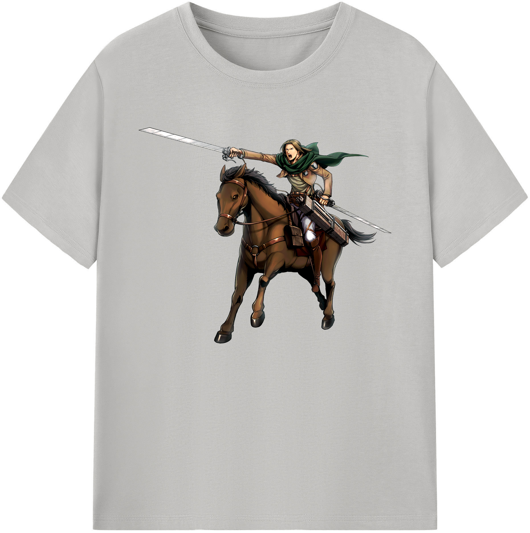 （画像用） 進撃の巨人 Attack on Titan 綿100％ メンズ半袖Tシャツ｜肌触りやわらか＆通気性