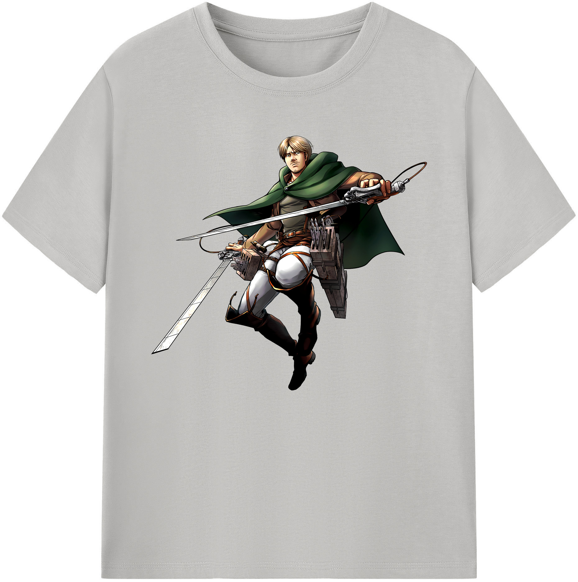 （画像用） 進撃の巨人 Attack on Titan 綿100％ メンズ半袖Tシャツ｜肌触りやわらか＆通気性