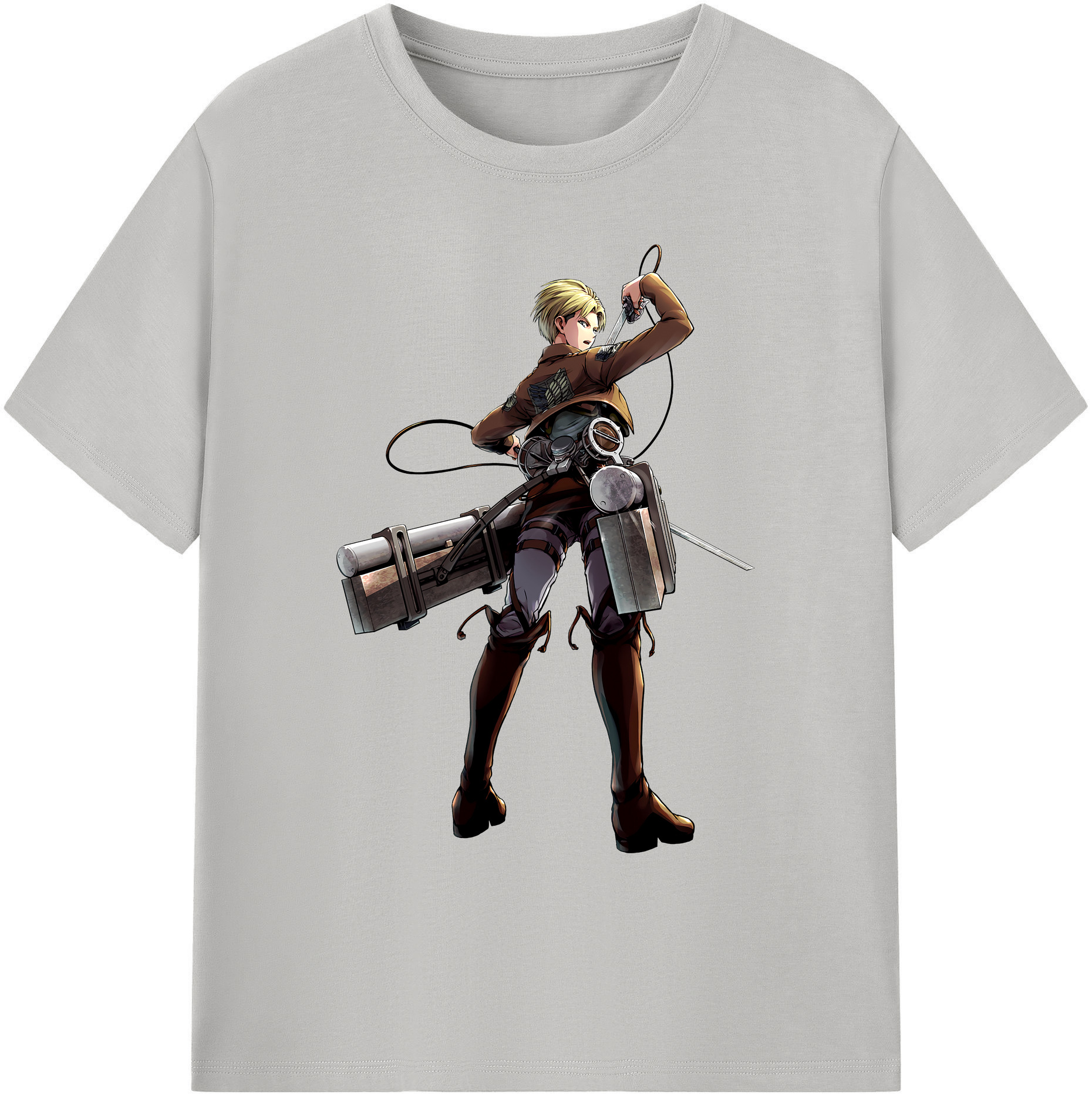 （画像用） 進撃の巨人 Attack on Titan 綿100％ メンズ半袖Tシャツ｜肌触りやわらか＆通気性
