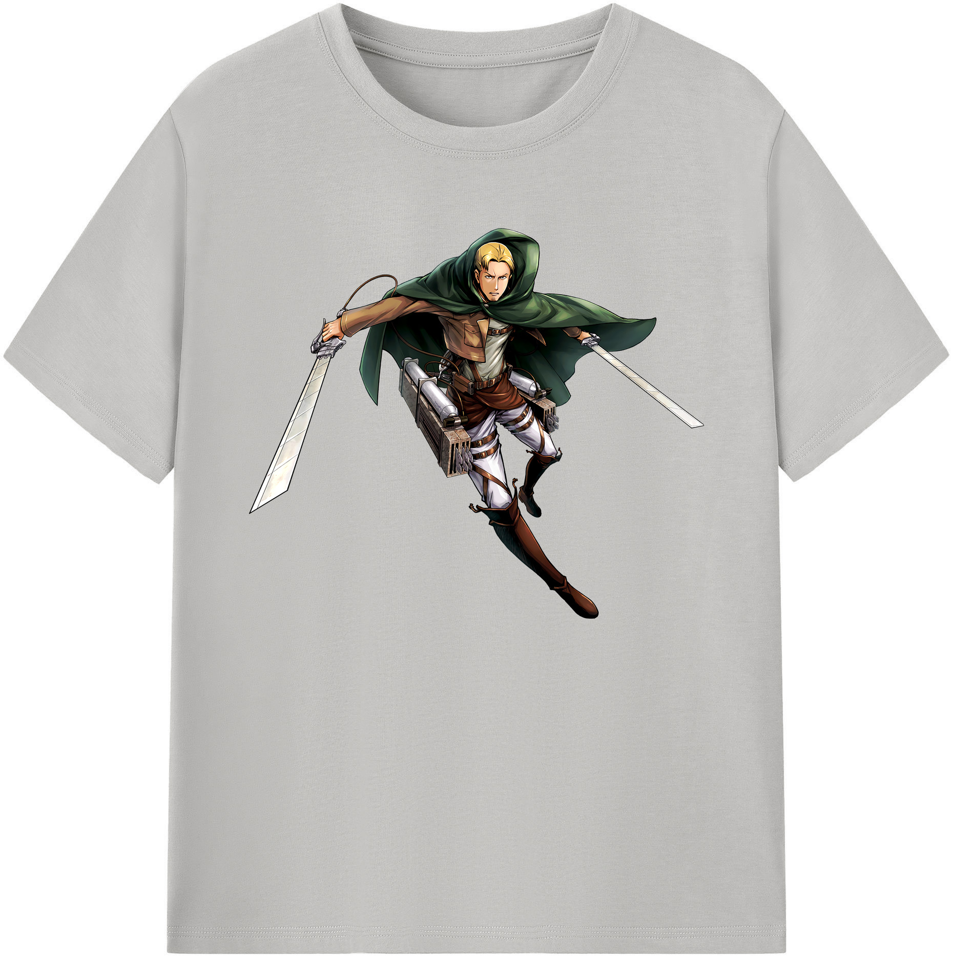 （画像用） 進撃の巨人 Attack on Titan 綿100％ メンズ半袖Tシャツ｜肌触りやわらか＆通気性
