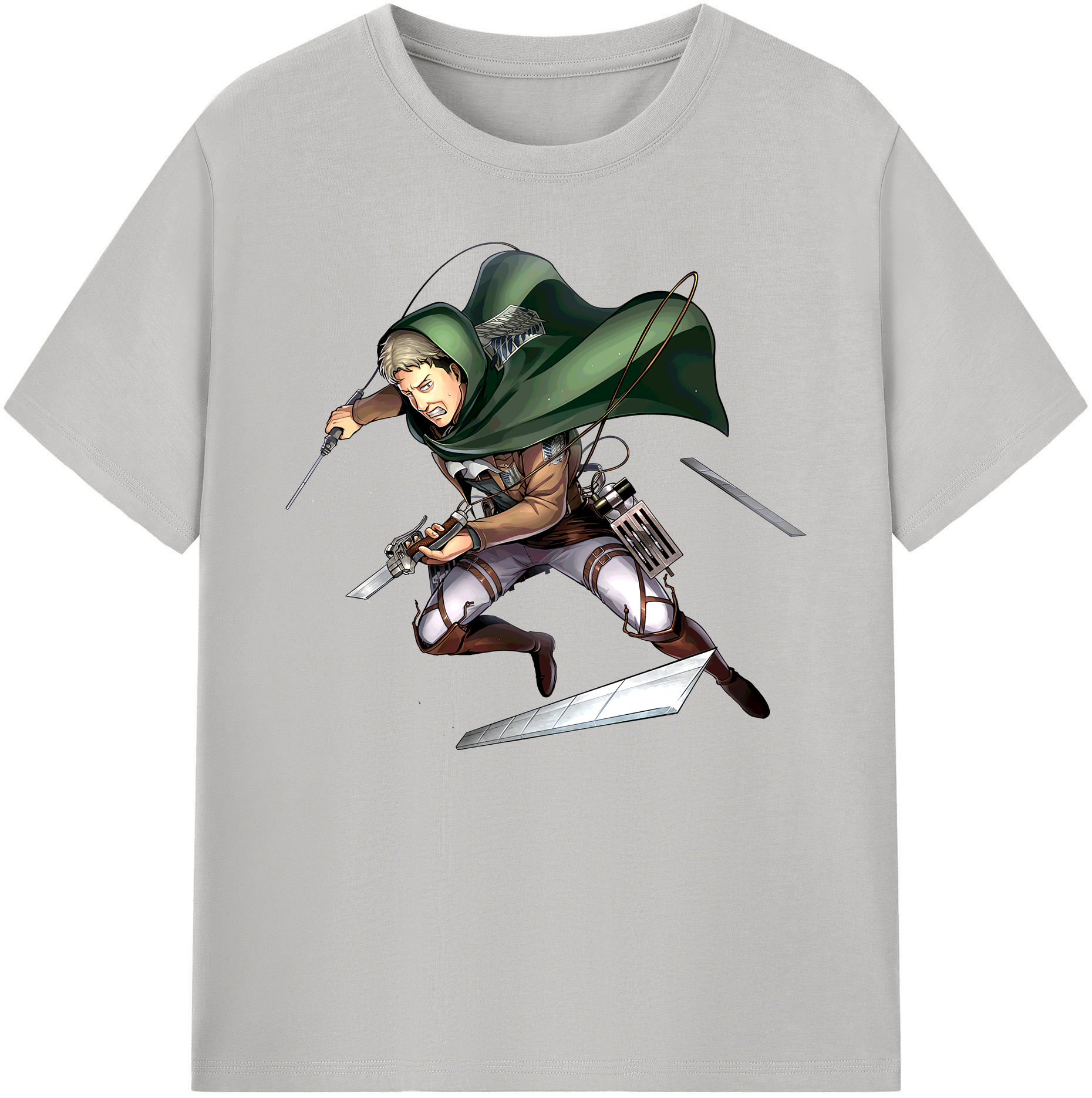 （画像用） 進撃の巨人 Attack on Titan 綿100％ メンズ半袖Tシャツ｜肌触りやわらか＆通気性