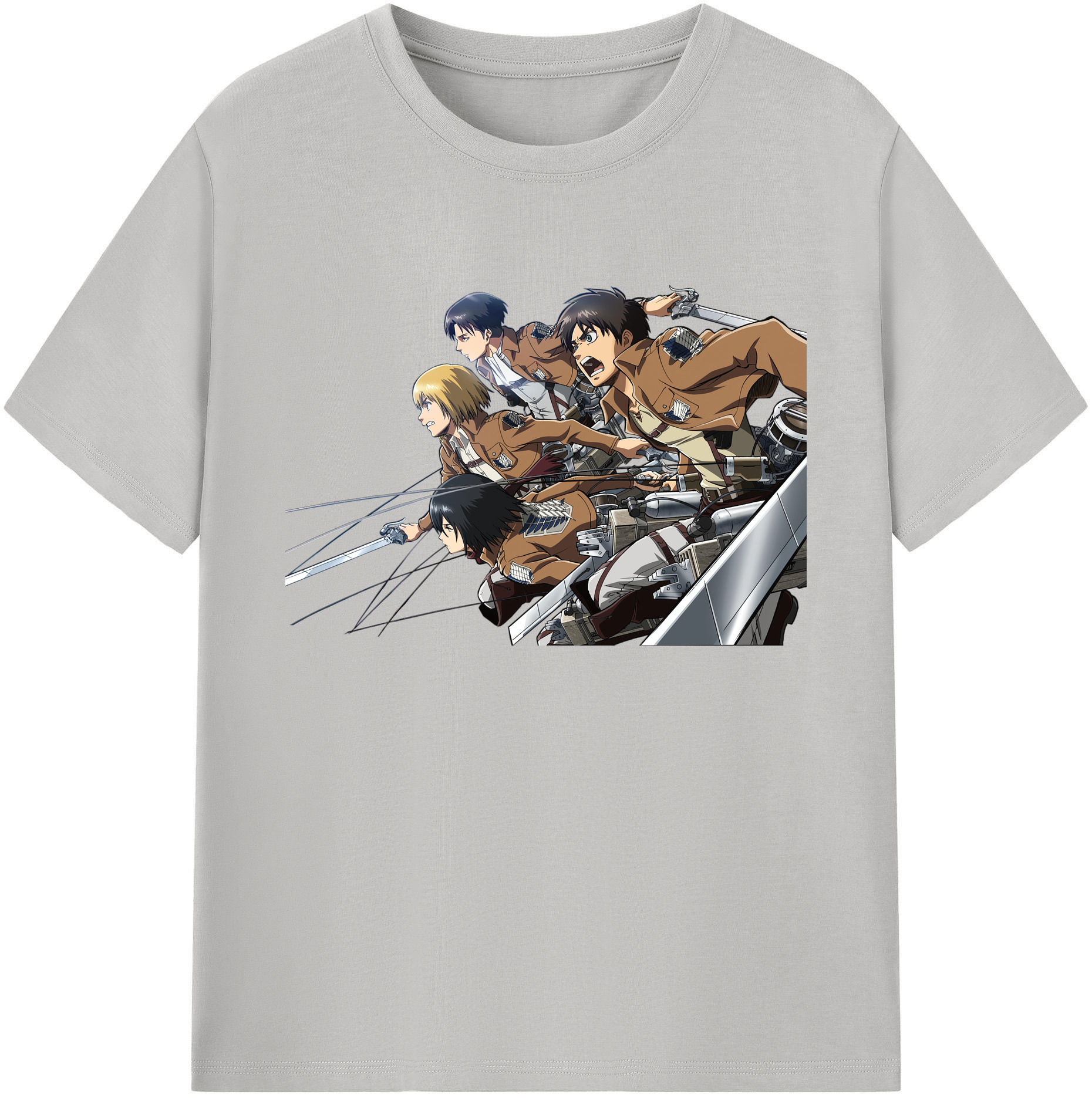 （画像用） 進撃の巨人 Attack on Titan 綿100％ メンズ半袖Tシャツ｜肌触りやわらか＆通気性