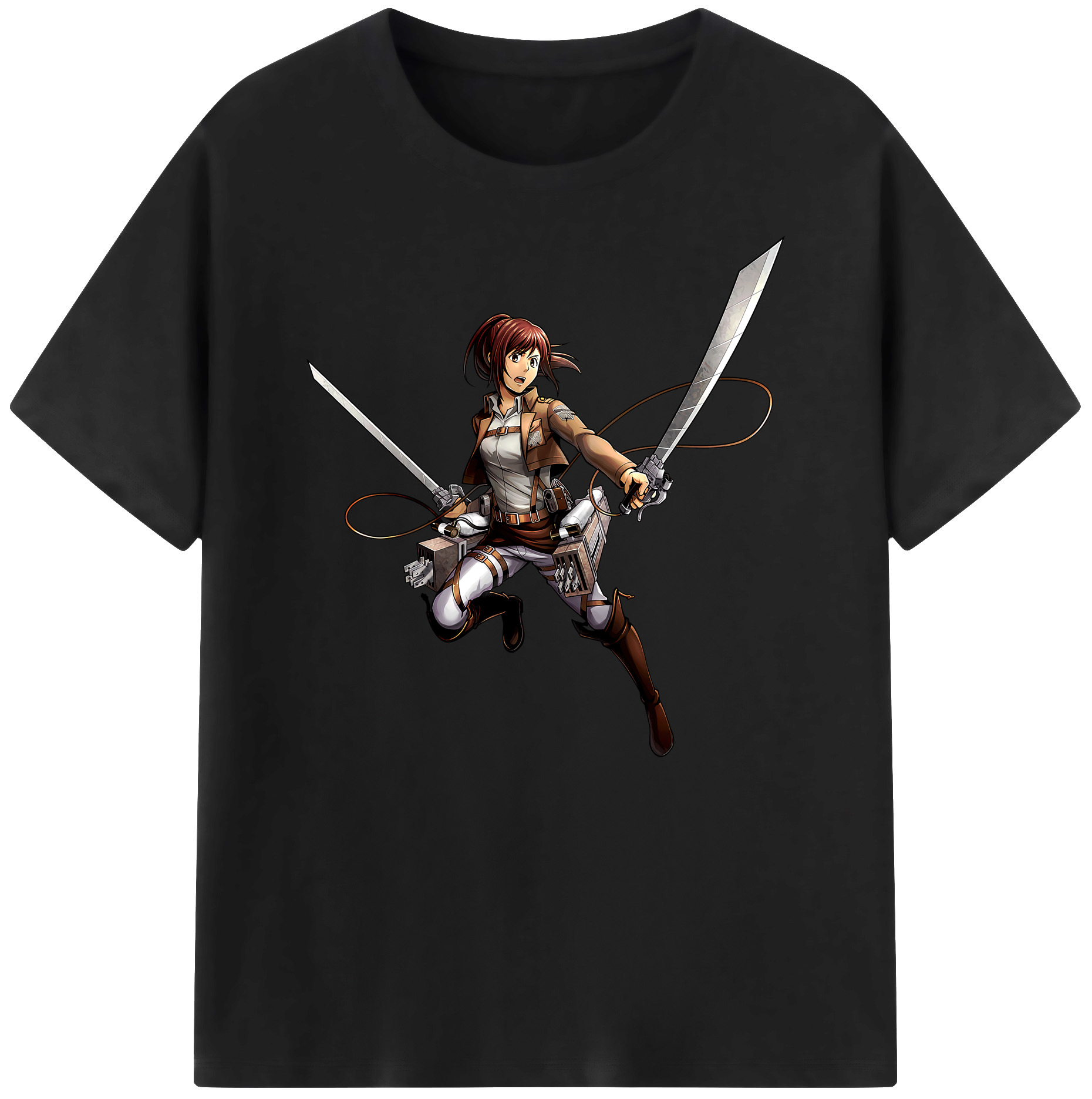 （画像用） 進撃の巨人 サシャ·ブラウス Attack on Titan Sasha Blaus 綿100％ メンズ半袖Tシャツ｜肌触りやわらか＆通気性