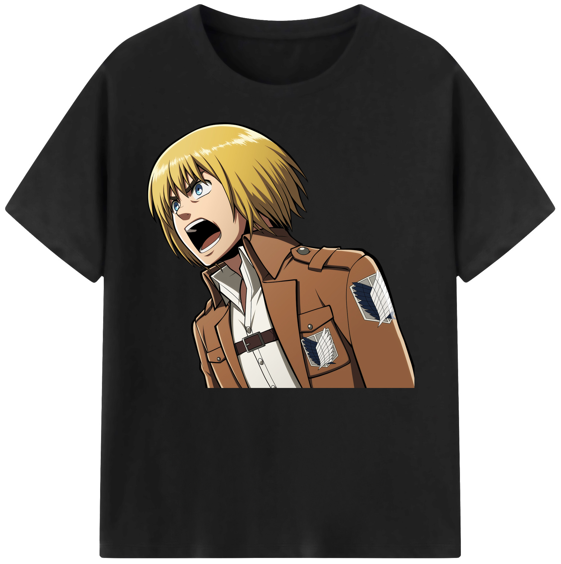 （画像用） 進撃の巨人 アルミン·アルレルト Attack on Titan Armin Arlert 綿100％ メンズ半袖Tシャツ｜肌触りやわらか＆通気性