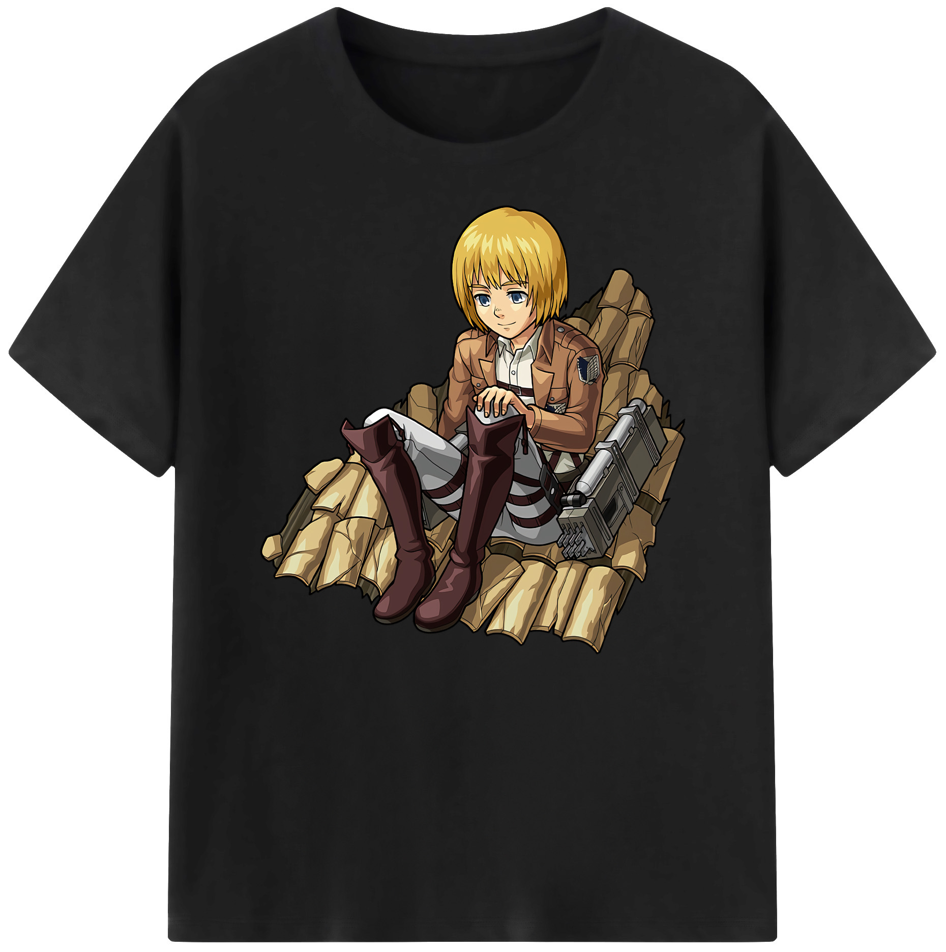 （画像用） 進撃の巨人 アルミン·アルレルト Attack on Titan Armin Arlert 綿100％ メンズ半袖Tシャツ｜肌触りやわらか＆通気性