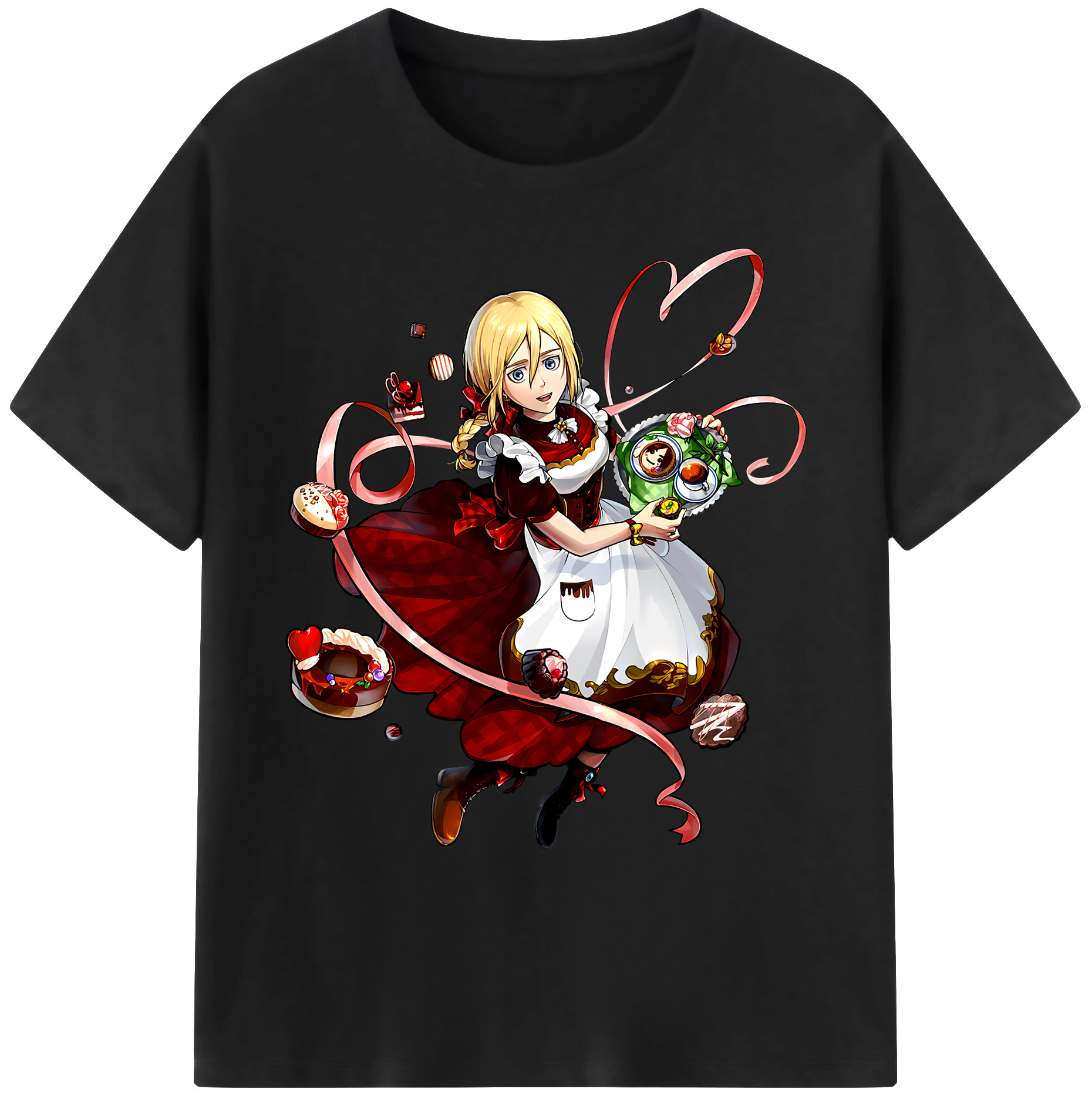 （画像用） 進撃の巨人 クリスタ·レンズ Attack on Titan Christa Lenz 綿100％ メンズ半袖Tシャツ｜肌触りやわらか＆通気性