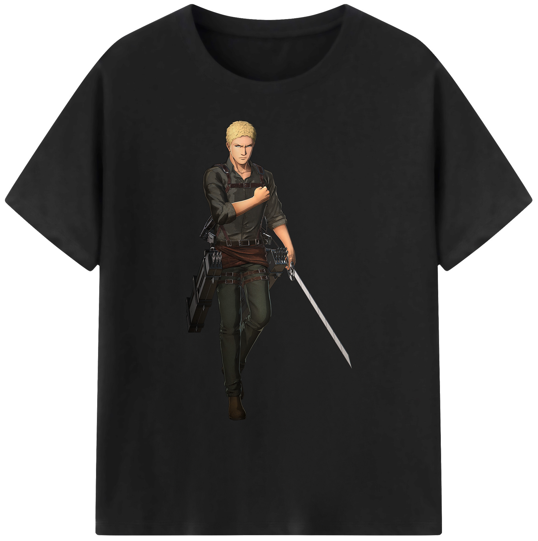 （画像用） 進撃の巨人 ライナー・ブラウン Attack on Titan Reiner Braun 綿100％ メンズ半袖Tシャツ｜肌触りやわらか＆通気性