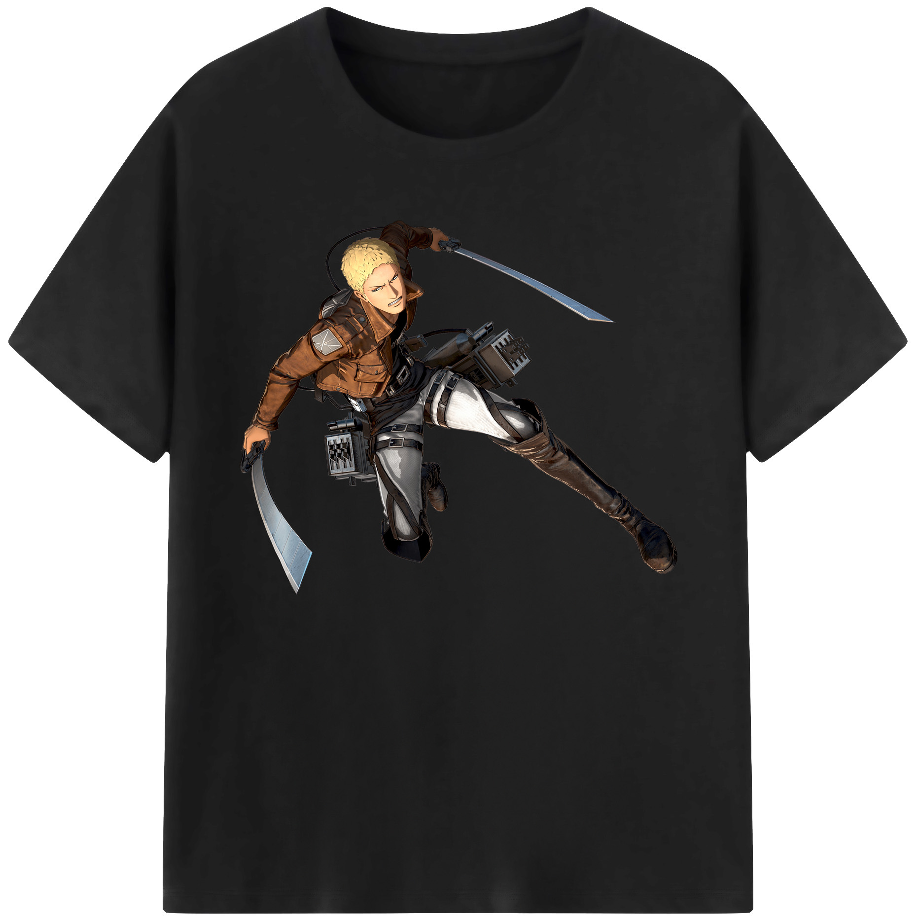 （画像用） 進撃の巨人 ライナー・ブラウン Attack on Titan Reiner Braun 綿100％ メンズ半袖Tシャツ｜肌触りやわらか＆通気性