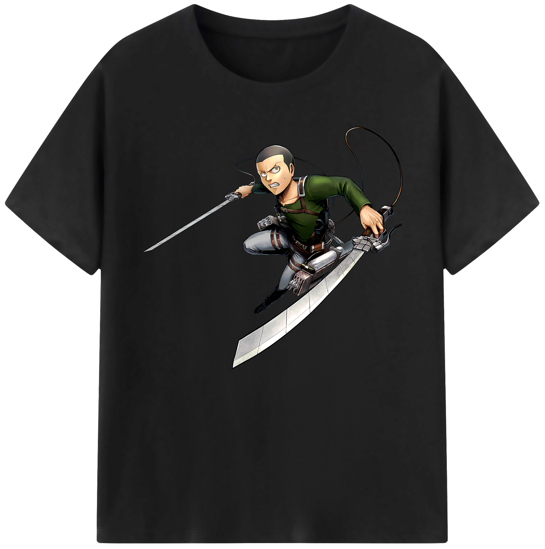 （画像用） 進撃の巨人 コニー·スプリンガー Attack on Titan Connie Springer 綿100％ メンズ半袖Tシャツ｜肌触りやわらか＆通気性