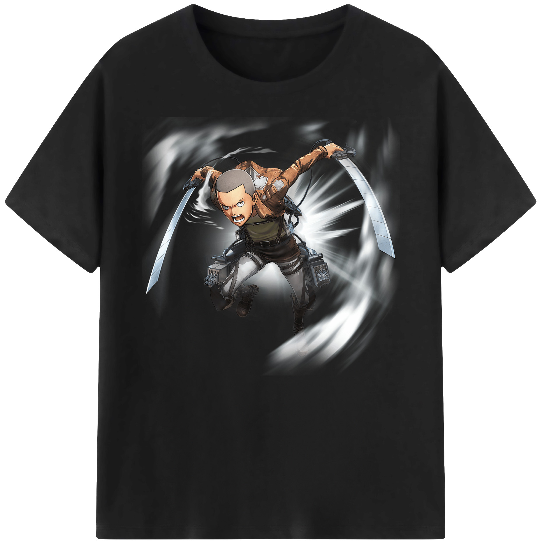 （画像用） 進撃の巨人 コニー·スプリンガー Attack on Titan Connie Springer 綿100％ メンズ半袖Tシャツ｜肌触りやわらか＆通気性