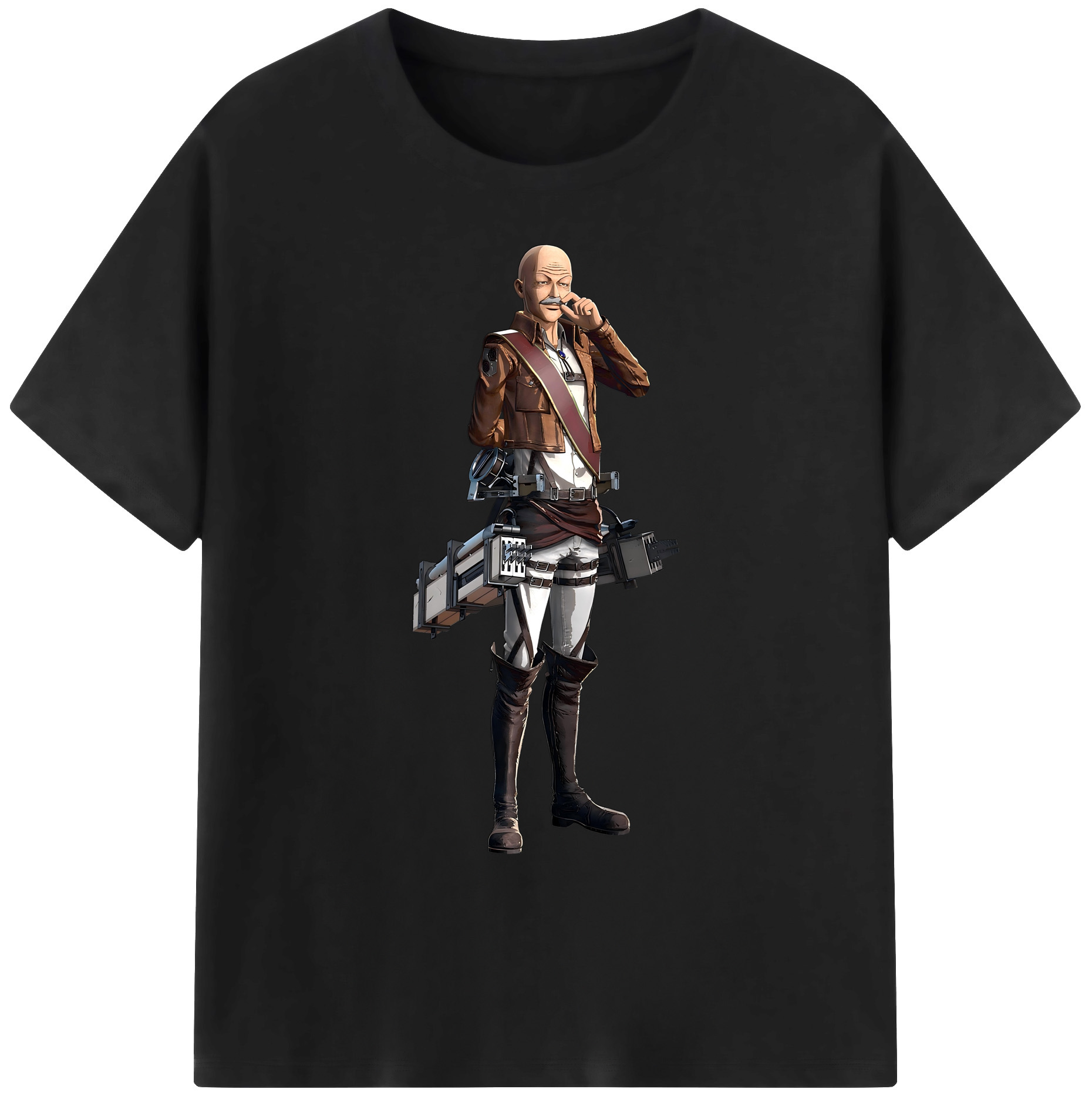 （画像用） 進撃の巨人 ドット·ピクシス Attack on Titan Dot Pixis 綿100％ メンズ半袖Tシャツ｜肌触りやわらか＆通気性