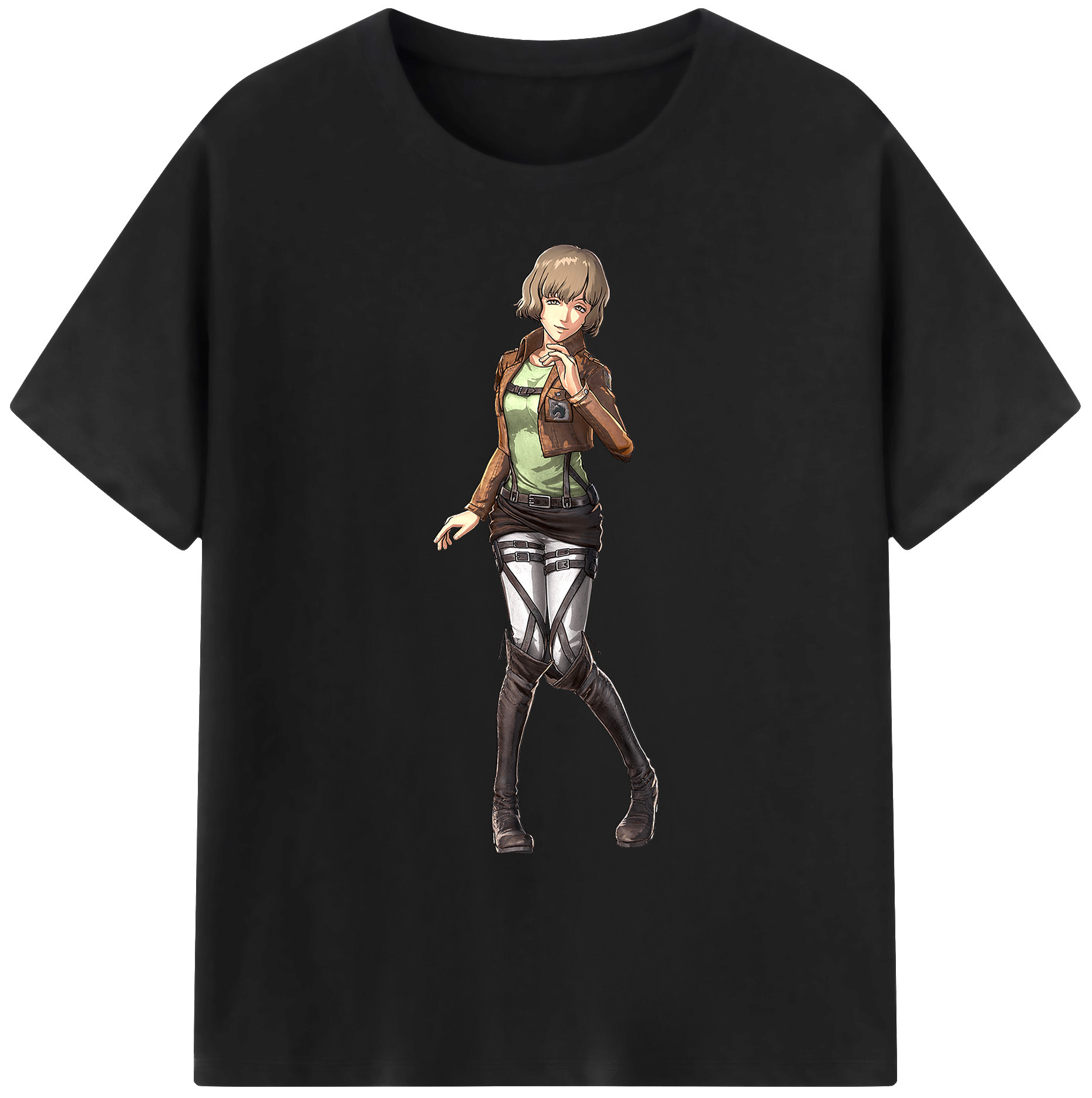 （画像用） 進撃の巨人 ヒツチ Attack on Titan Hitch 綿100％ メンズ半袖Tシャツ｜肌触りやわらか＆通気性