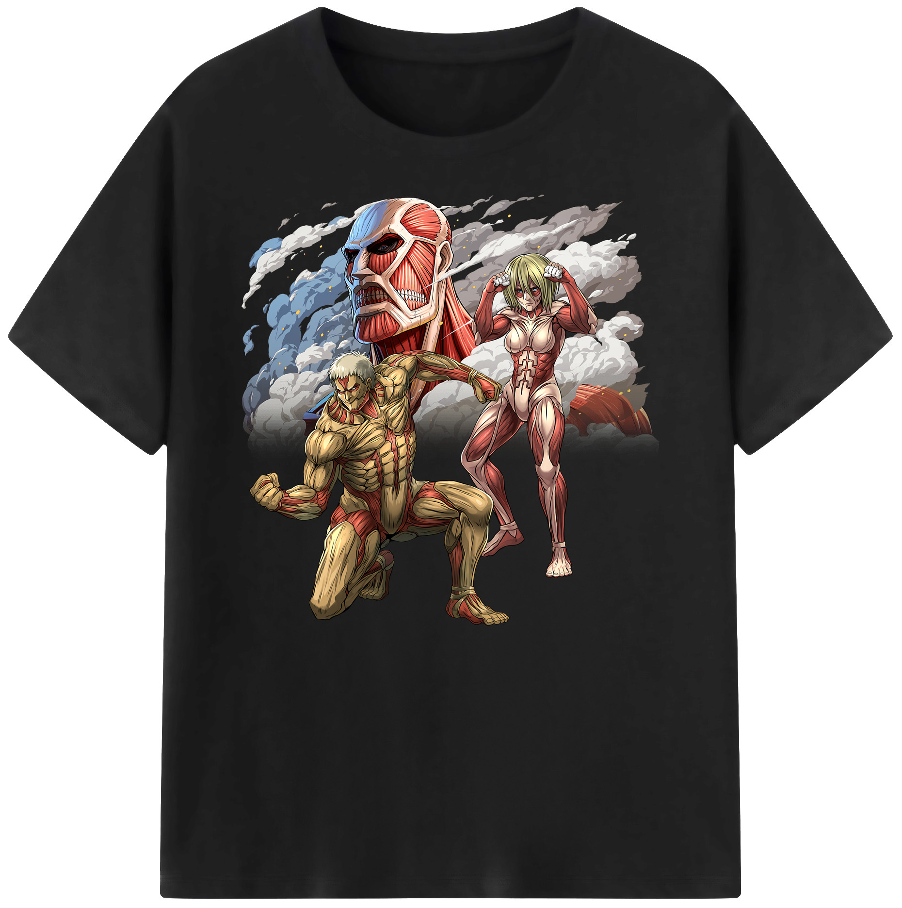 （画像用） 進撃の巨人 Attack on Titan 綿100％ メンズ半袖Tシャツ｜肌触りやわらか＆通気性