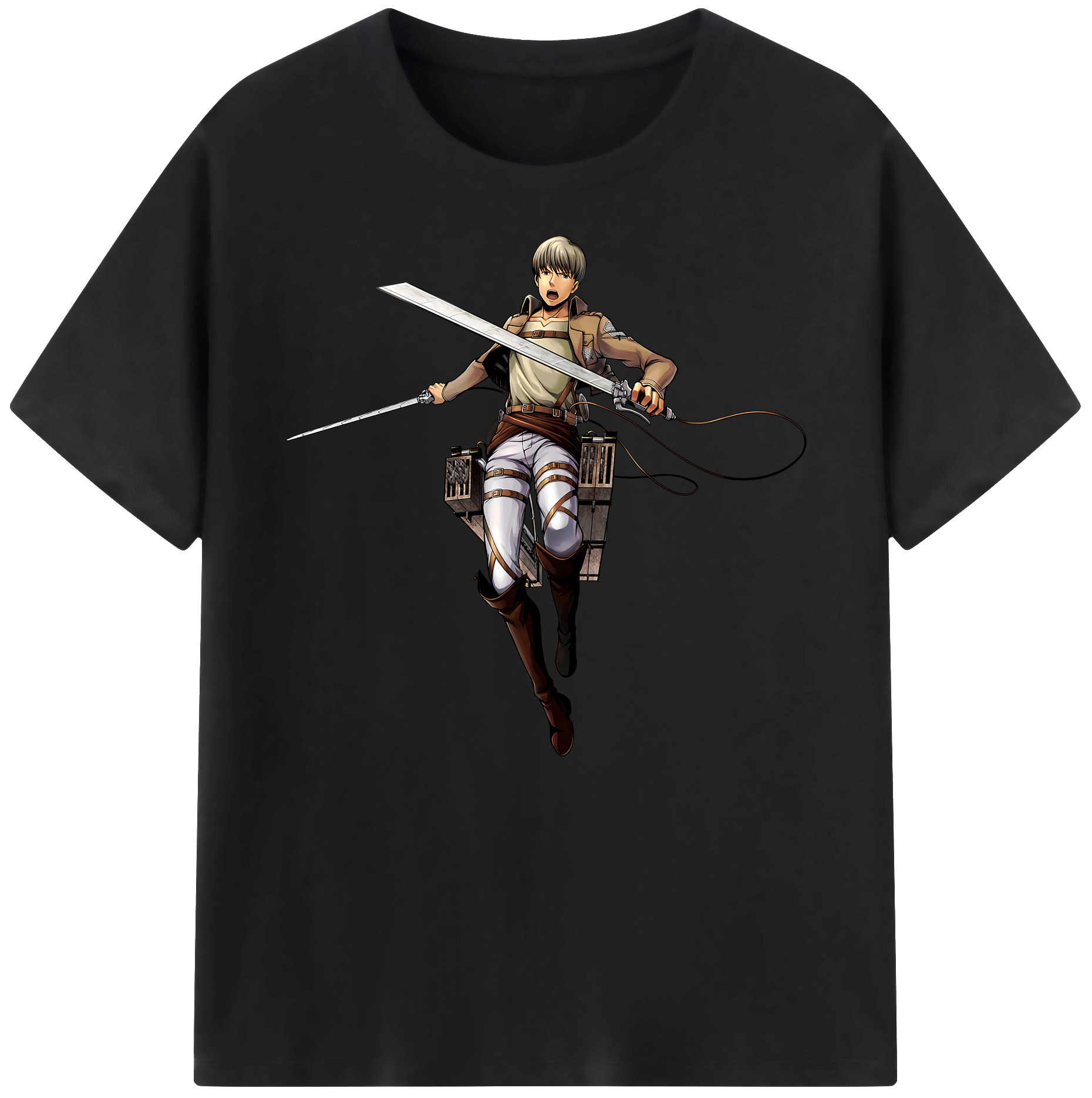 （画像用） 進撃の巨人 Attack on Titan 綿100％ メンズ半袖Tシャツ｜肌触りやわらか＆通気性