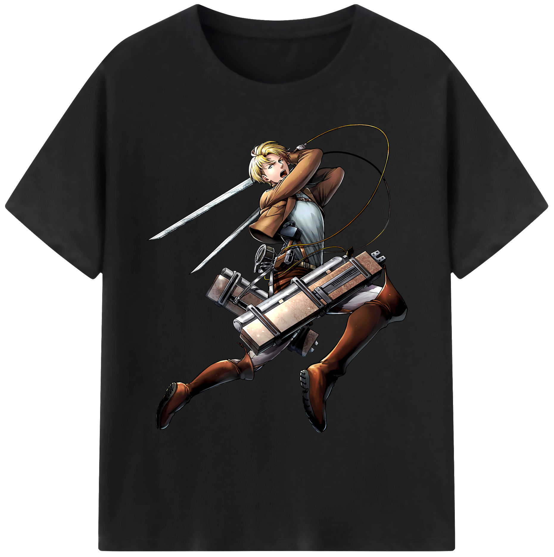 （画像用） 進撃の巨人 Attack on Titan 綿100％ メンズ半袖Tシャツ｜肌触りやわらか＆通気性