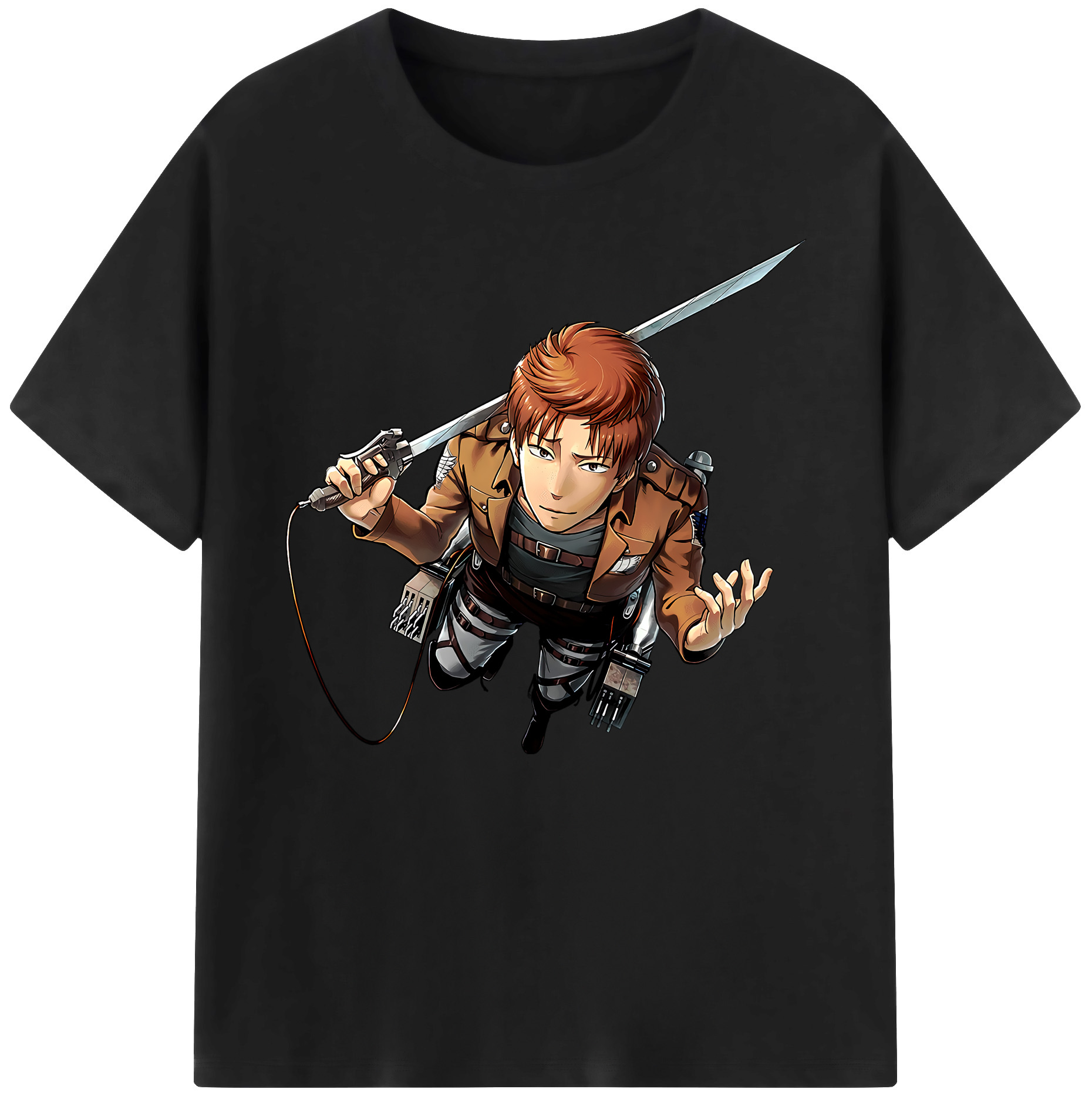 （画像用） 進撃の巨人 Attack on Titan 綿100％ メンズ半袖Tシャツ｜肌触りやわらか＆通気性