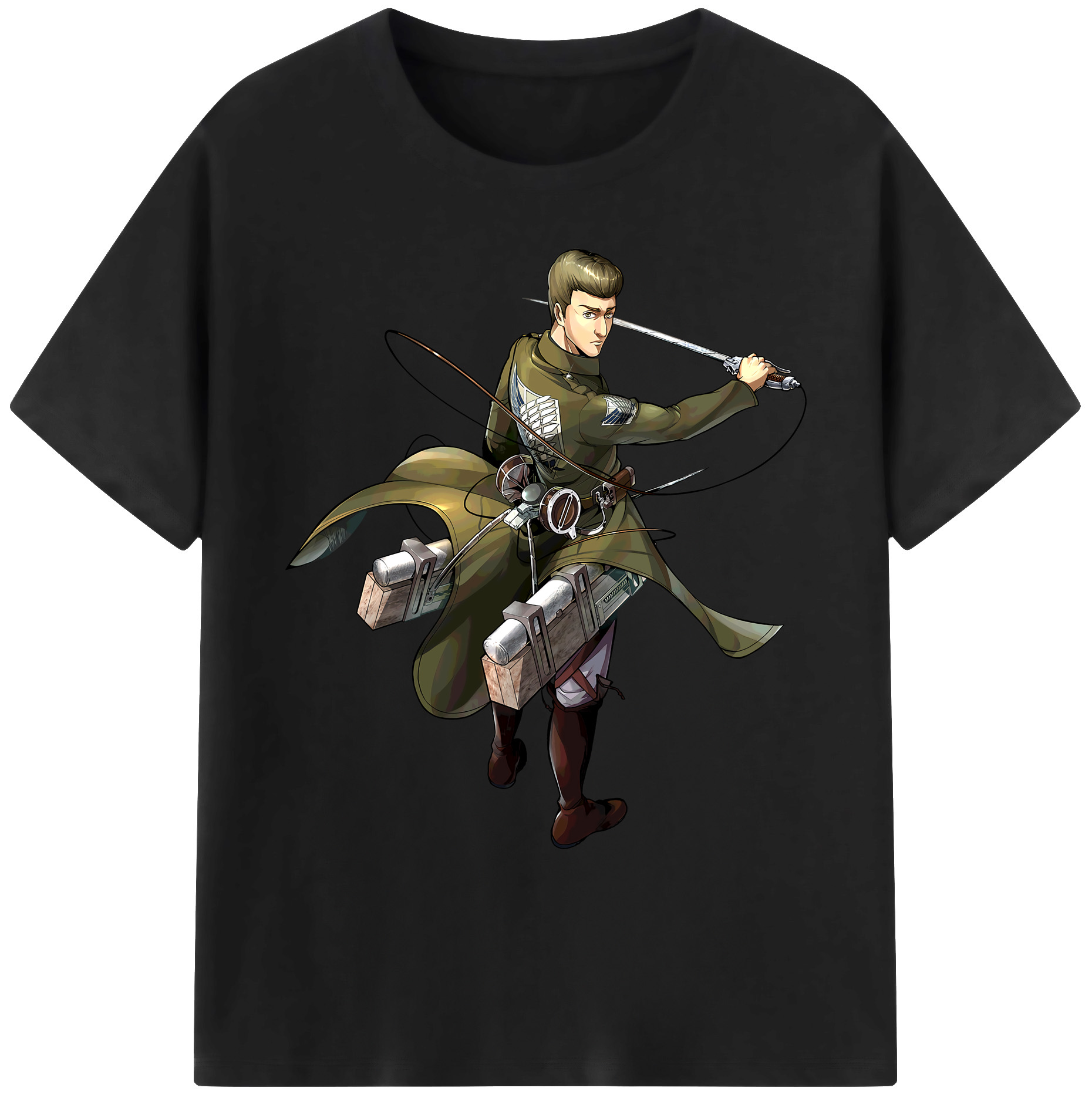 （画像用） 進撃の巨人 Attack on Titan 綿100％ メンズ半袖Tシャツ｜肌触りやわらか＆通気性