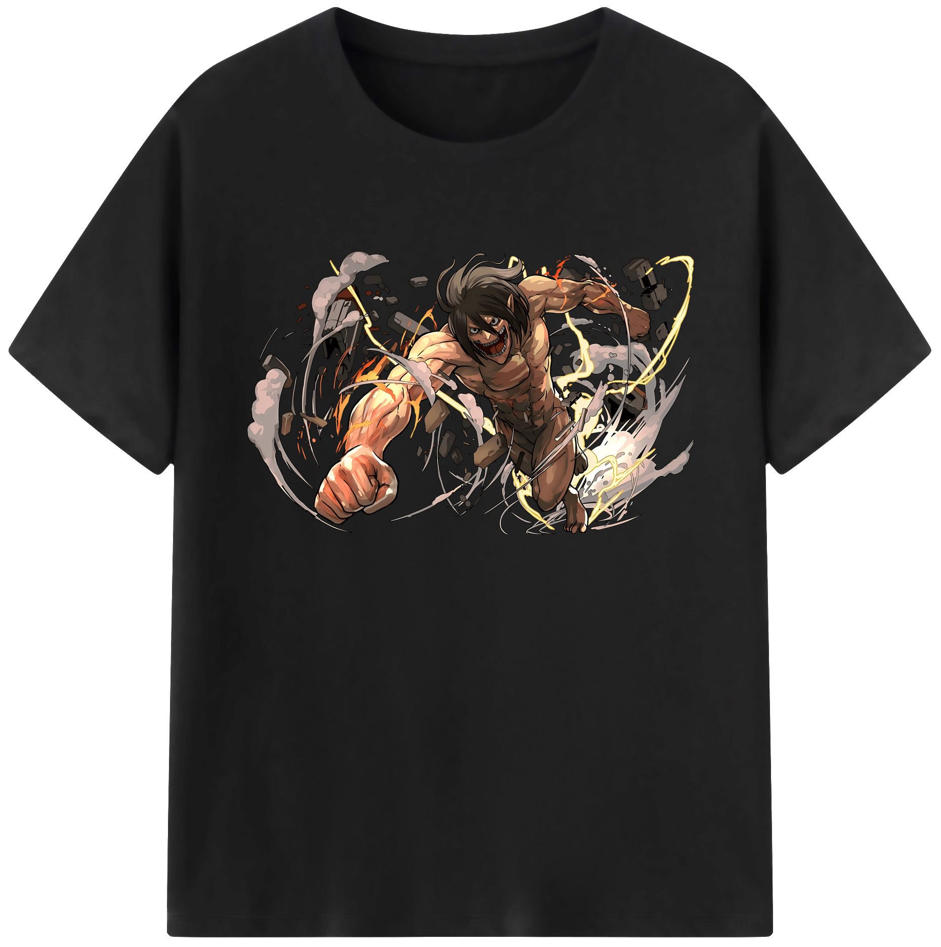 （画像用） 進撃の巨人 Attack on Titan 綿100％ メンズ半袖Tシャツ｜肌触りやわらか＆通気性
