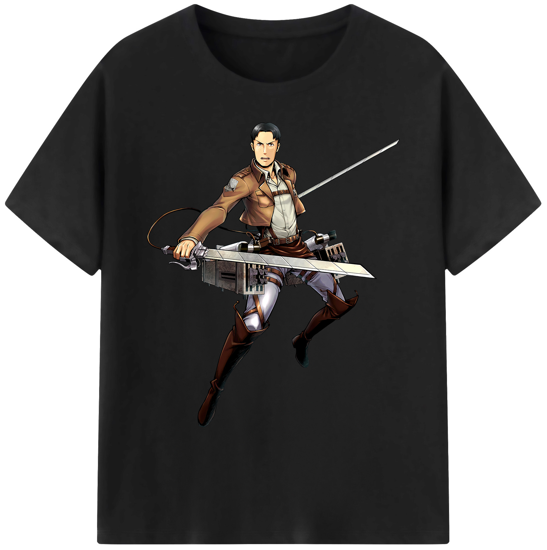（画像用） 進撃の巨人 Attack on Titan 綿100％ メンズ半袖Tシャツ｜肌触りやわらか＆通気性