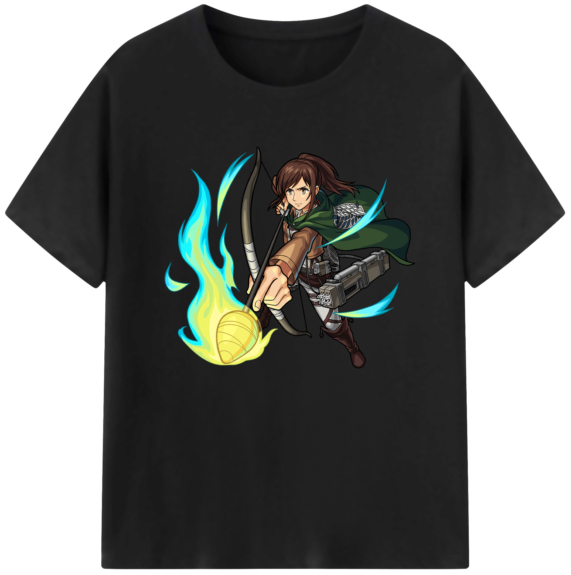 （画像用） 進撃の巨人 サシャ·ブラウス Attack on Titan Sasha Blaus 綿100％ メンズ半袖Tシャツ｜肌触りやわらか＆通気性