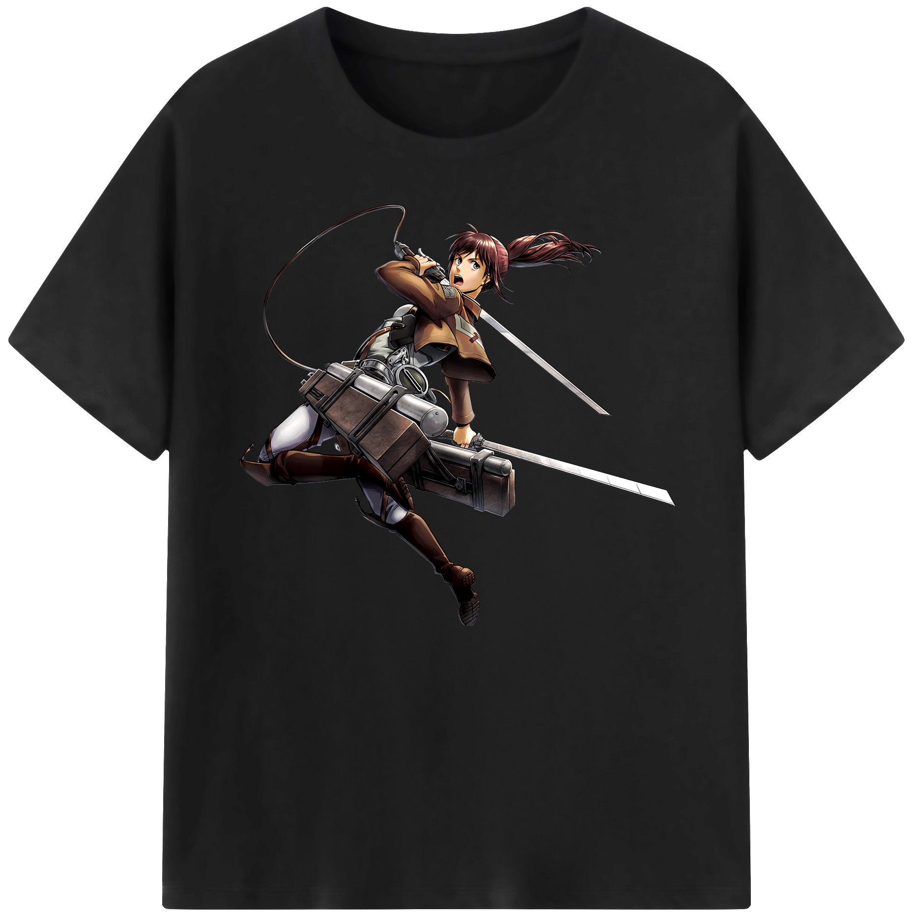 （画像用） 進撃の巨人 サシャ·ブラウス Attack on Titan Sasha Blaus 綿100％ メンズ半袖Tシャツ｜肌触りやわらか＆通気性