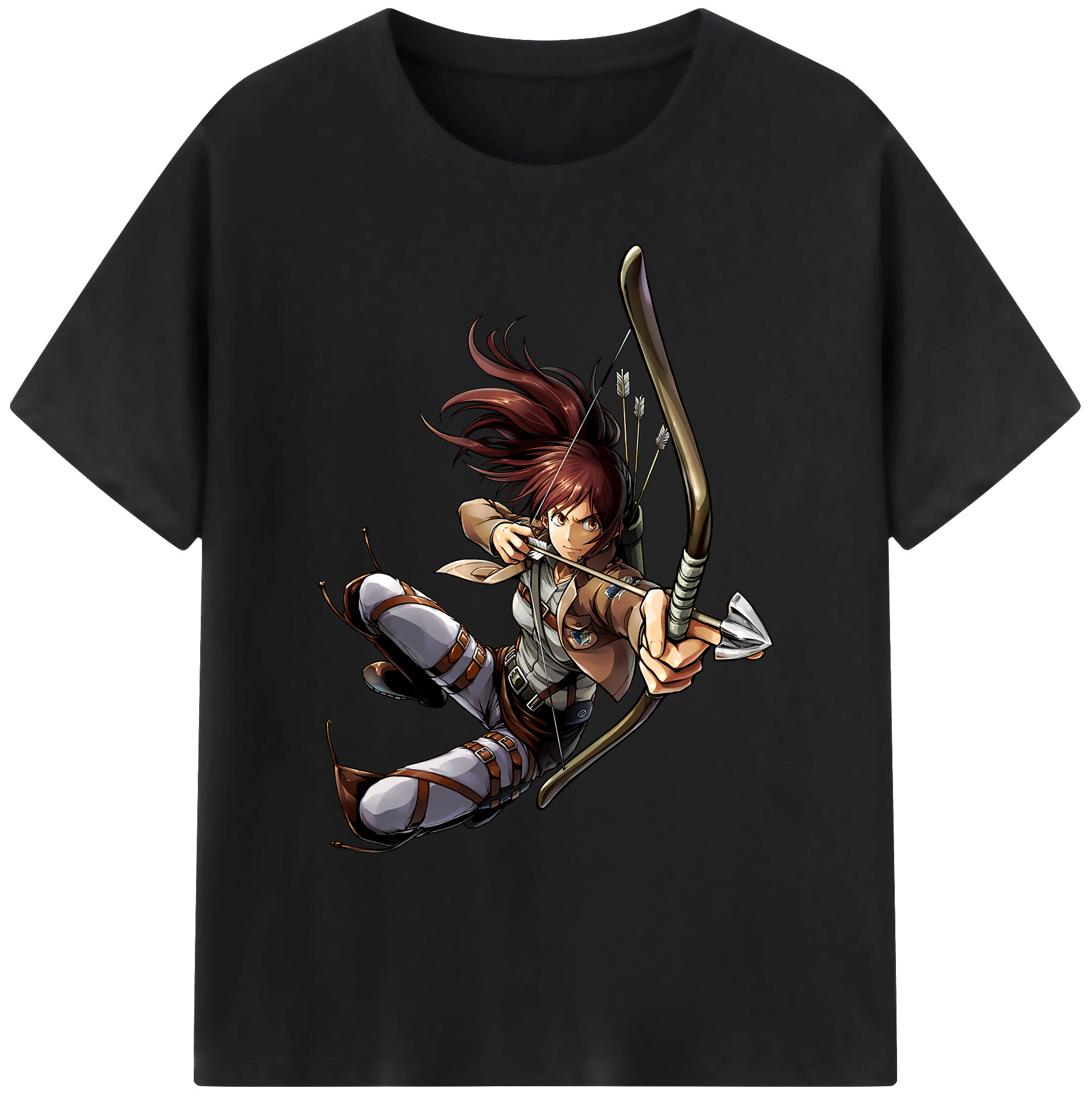 （画像用） 進撃の巨人 サシャ·ブラウス Attack on Titan Sasha Blaus 綿100％ メンズ半袖Tシャツ｜肌触りやわらか＆通気性