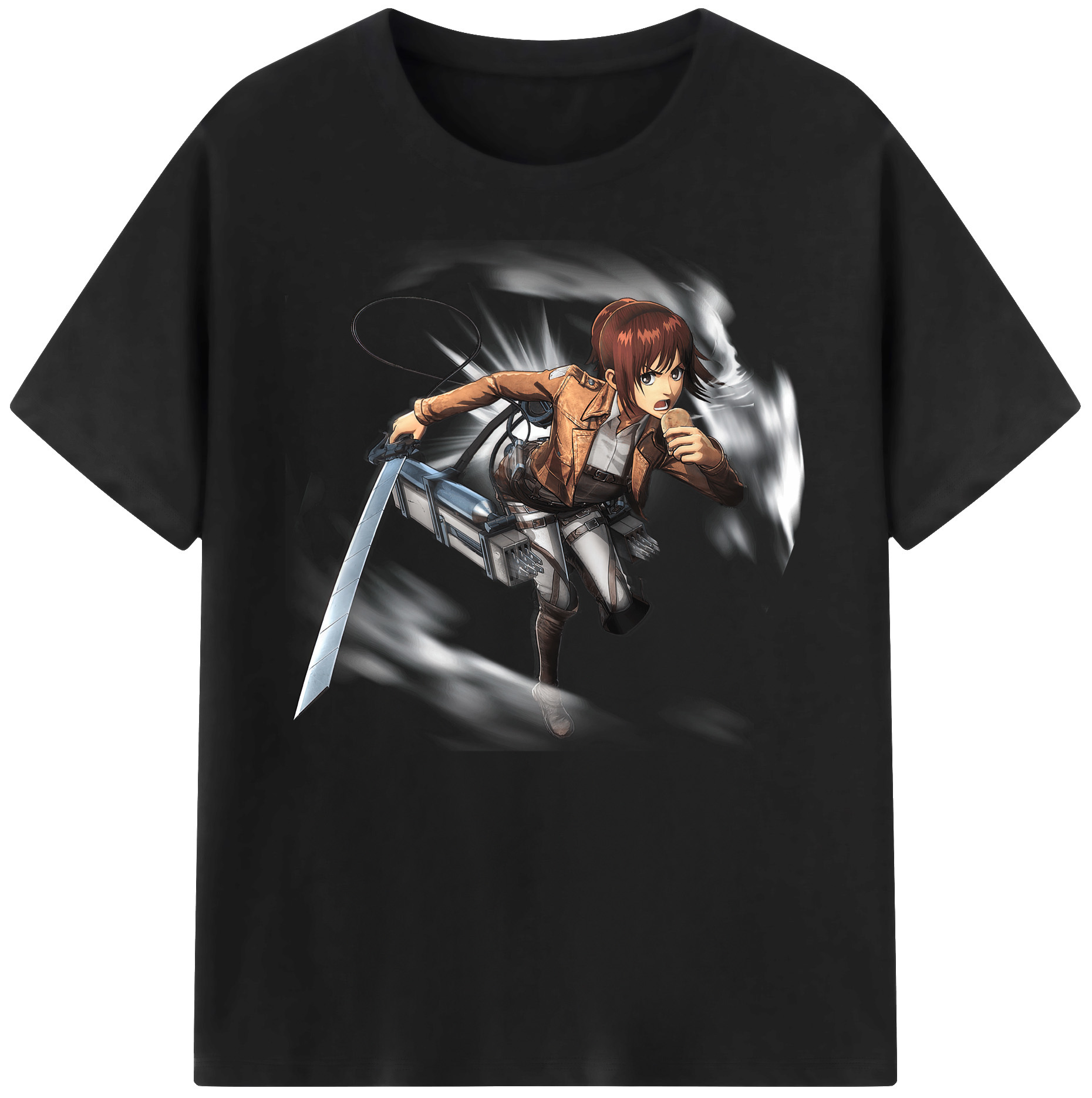 （画像用） 進撃の巨人 サシャ·ブラウス Attack on Titan Sasha Blaus 綿100％ メンズ半袖Tシャツ｜肌触りやわらか＆通気性