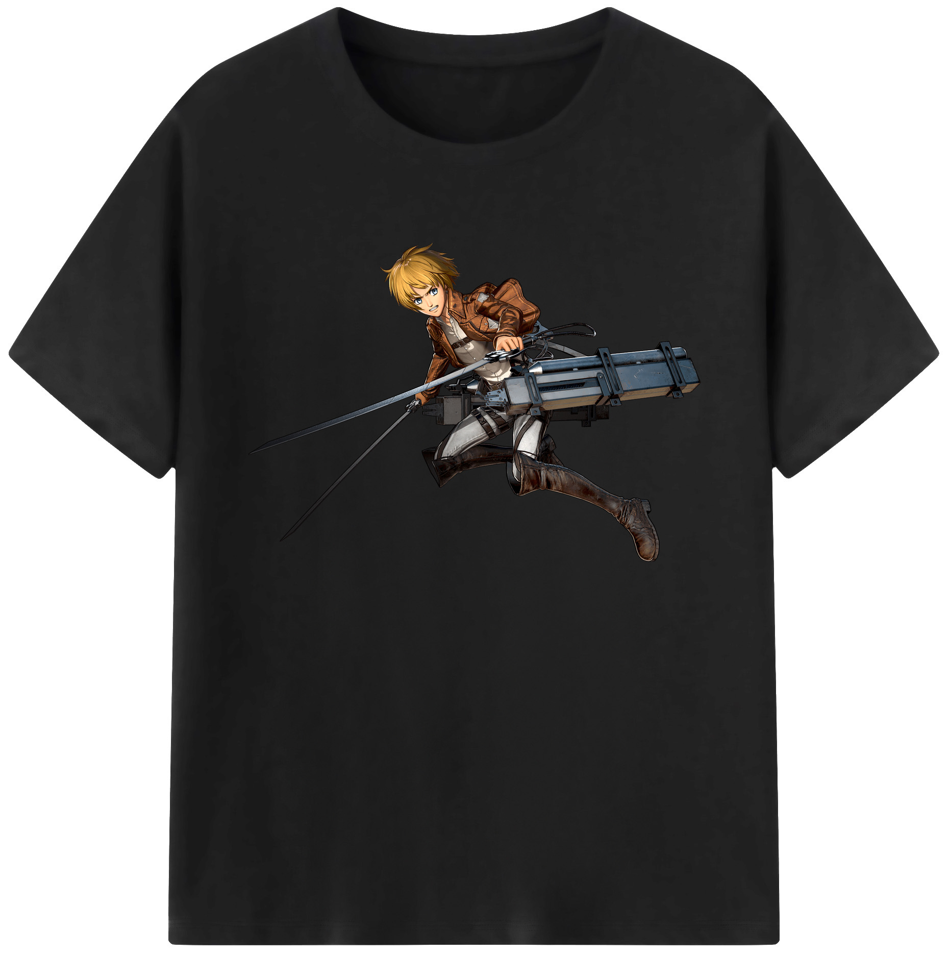 （画像用） 進撃の巨人 アルミン·アルレルト Attack on Titan Armin Arlert 綿100％ メンズ半袖Tシャツ｜肌触りやわらか＆通気性