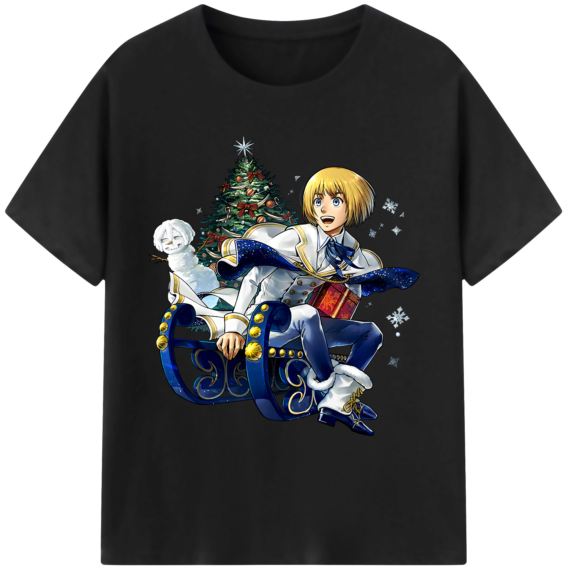 （画像用） 進撃の巨人 アルミン·アルレルト Attack on Titan Armin Arlert 綿100％ メンズ半袖Tシャツ｜肌触りやわらか＆通気性