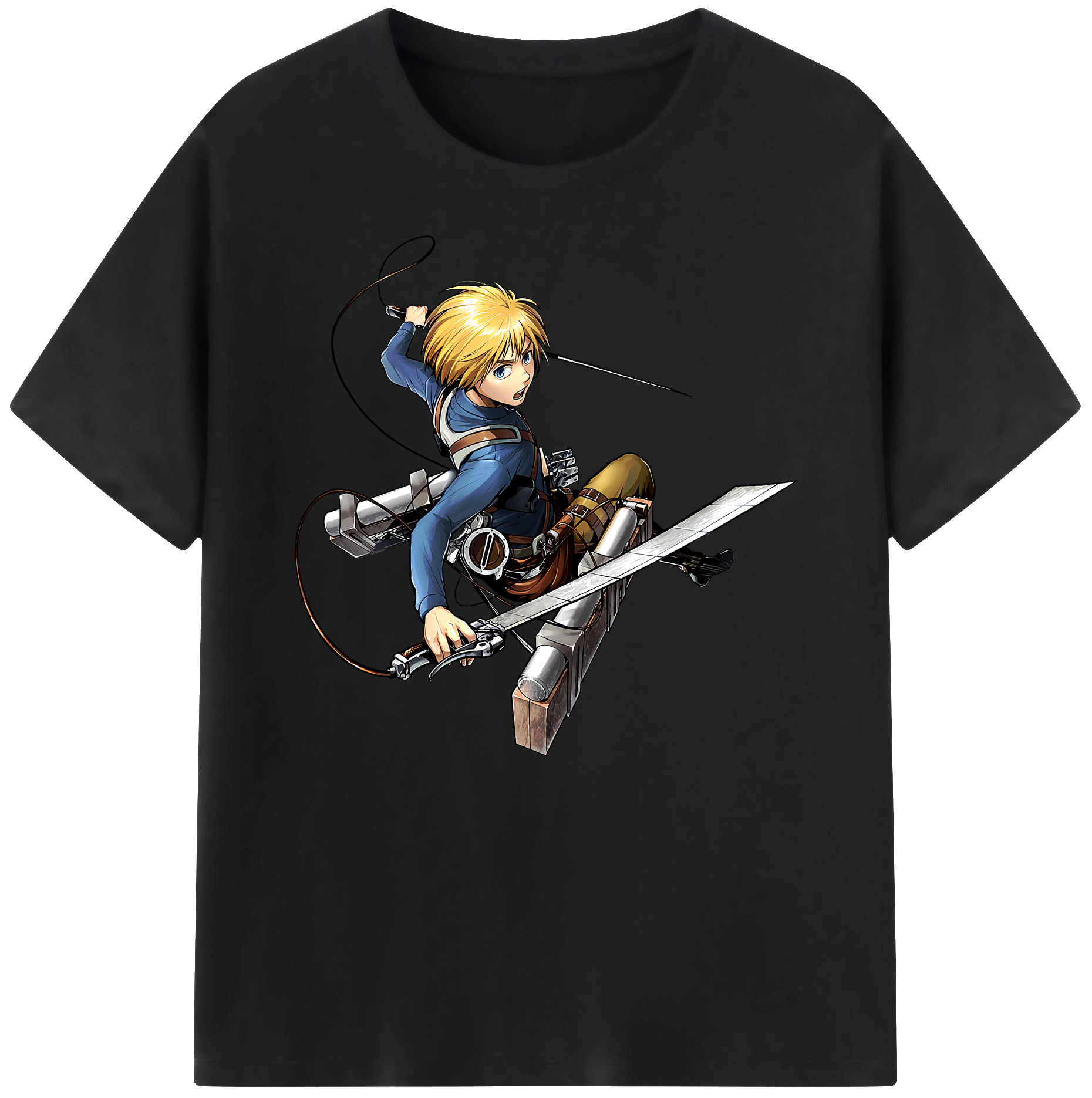 （画像用） 進撃の巨人 アルミン·アルレルト Attack on Titan Armin Arlert 綿100％ メンズ半袖Tシャツ｜肌触りやわらか＆通気性