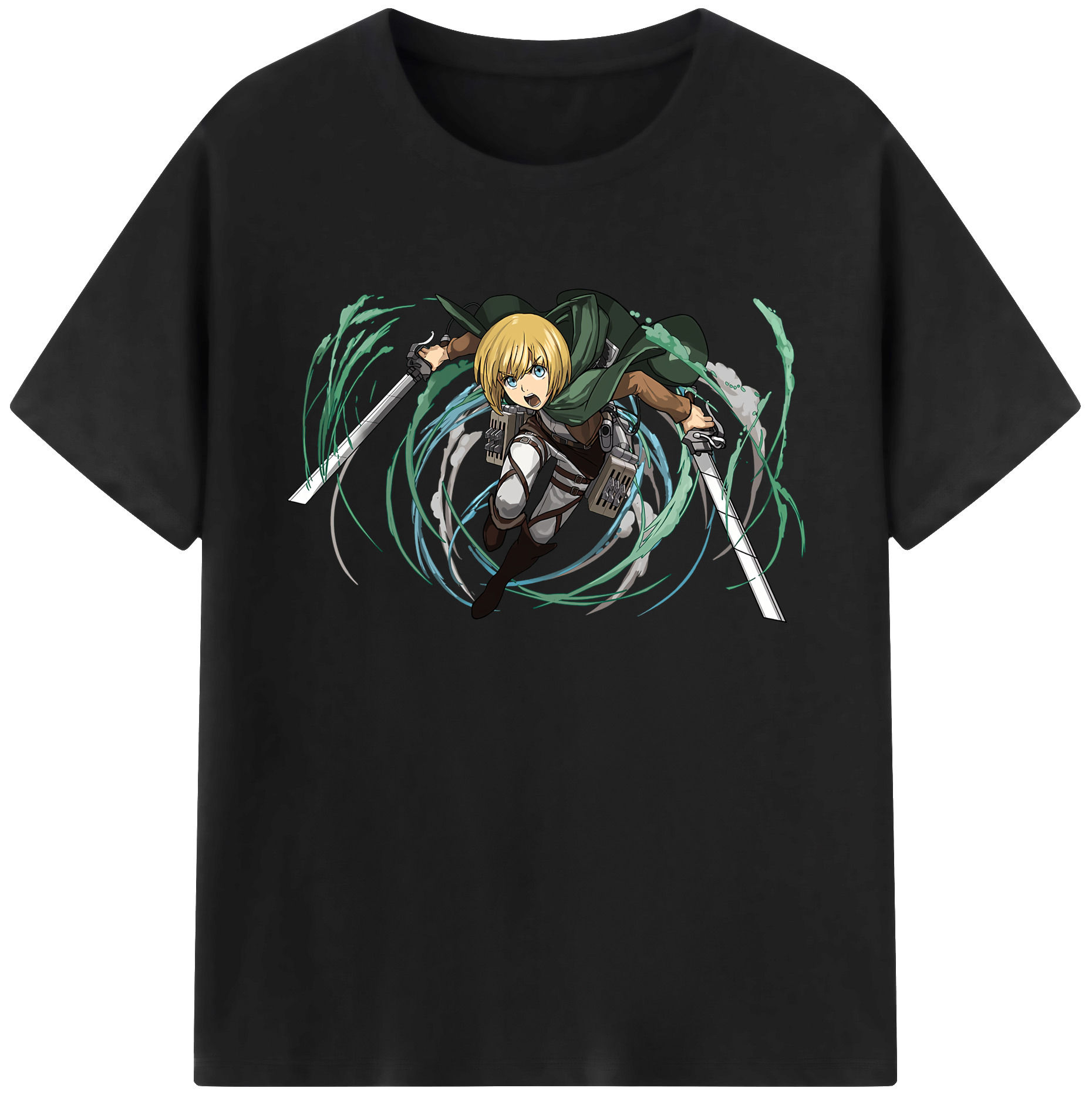 （画像用） 進撃の巨人 アルミン·アルレルト Attack on Titan Armin Arlert 綿100％ メンズ半袖Tシャツ｜肌触りやわらか＆通気性