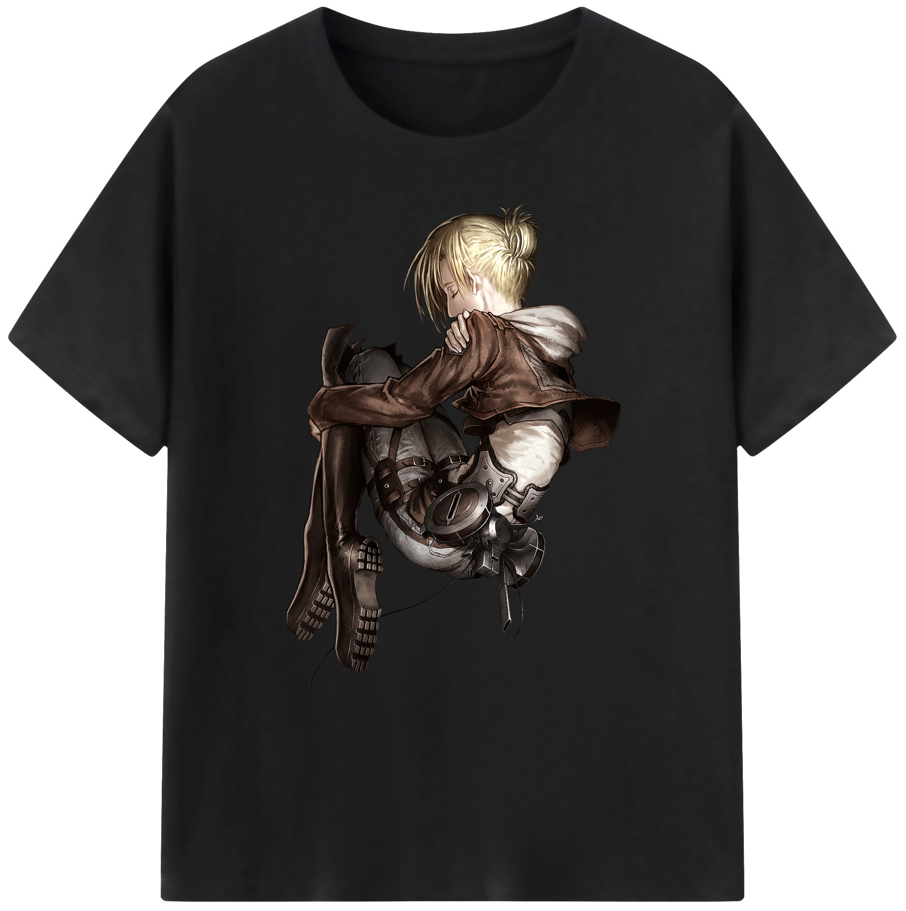 （画像用） 進撃の巨人 アニ・レオンハート Attack on Titan Annie Leonhart 綿100％ メンズ半袖Tシャツ｜肌触りやわらか＆通気性