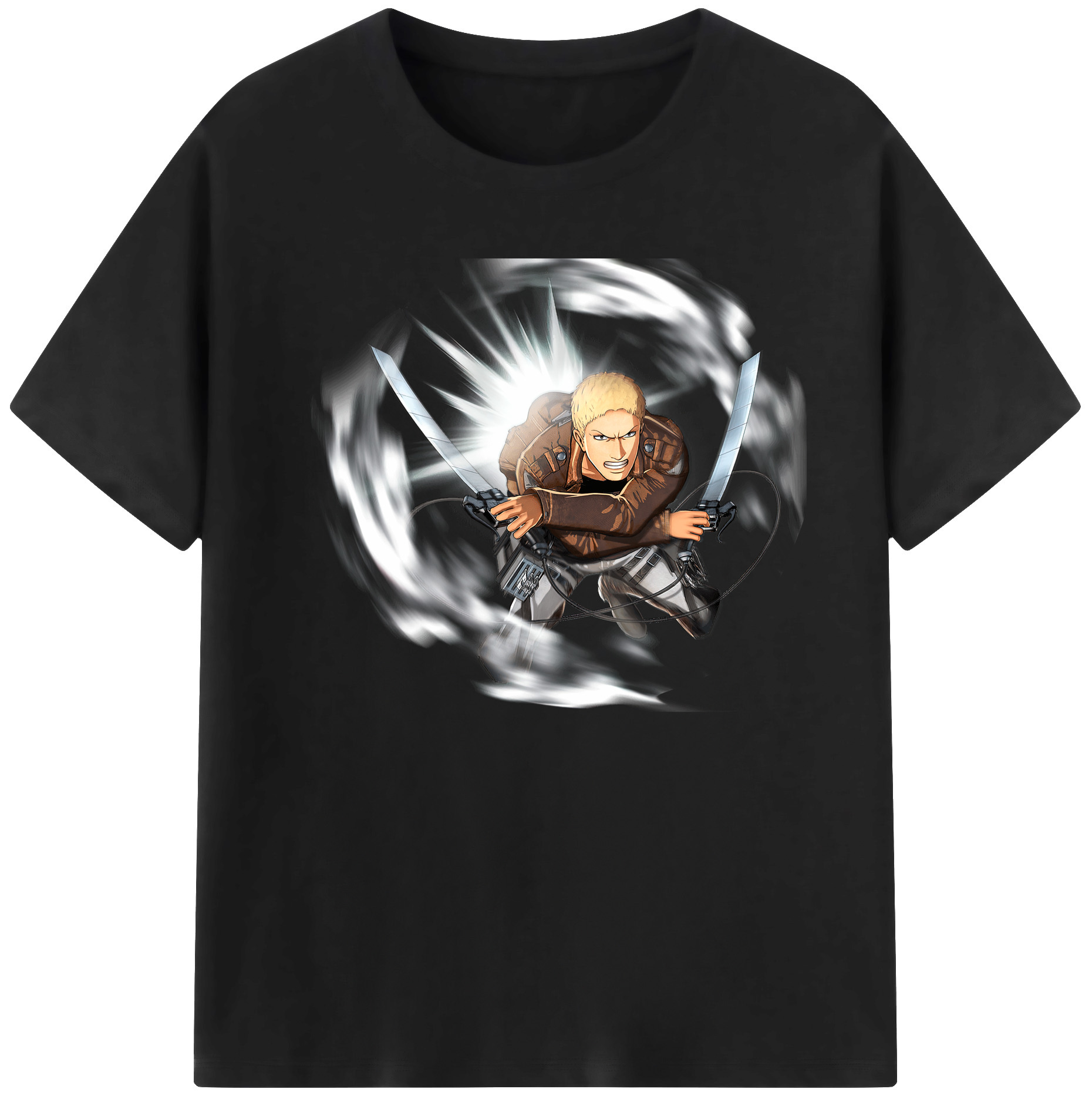 （画像用） 進撃の巨人 ライナー・ブラウン Attack on Titan Reiner Braun 綿100％ メンズ半袖Tシャツ｜肌触りやわらか＆通気性