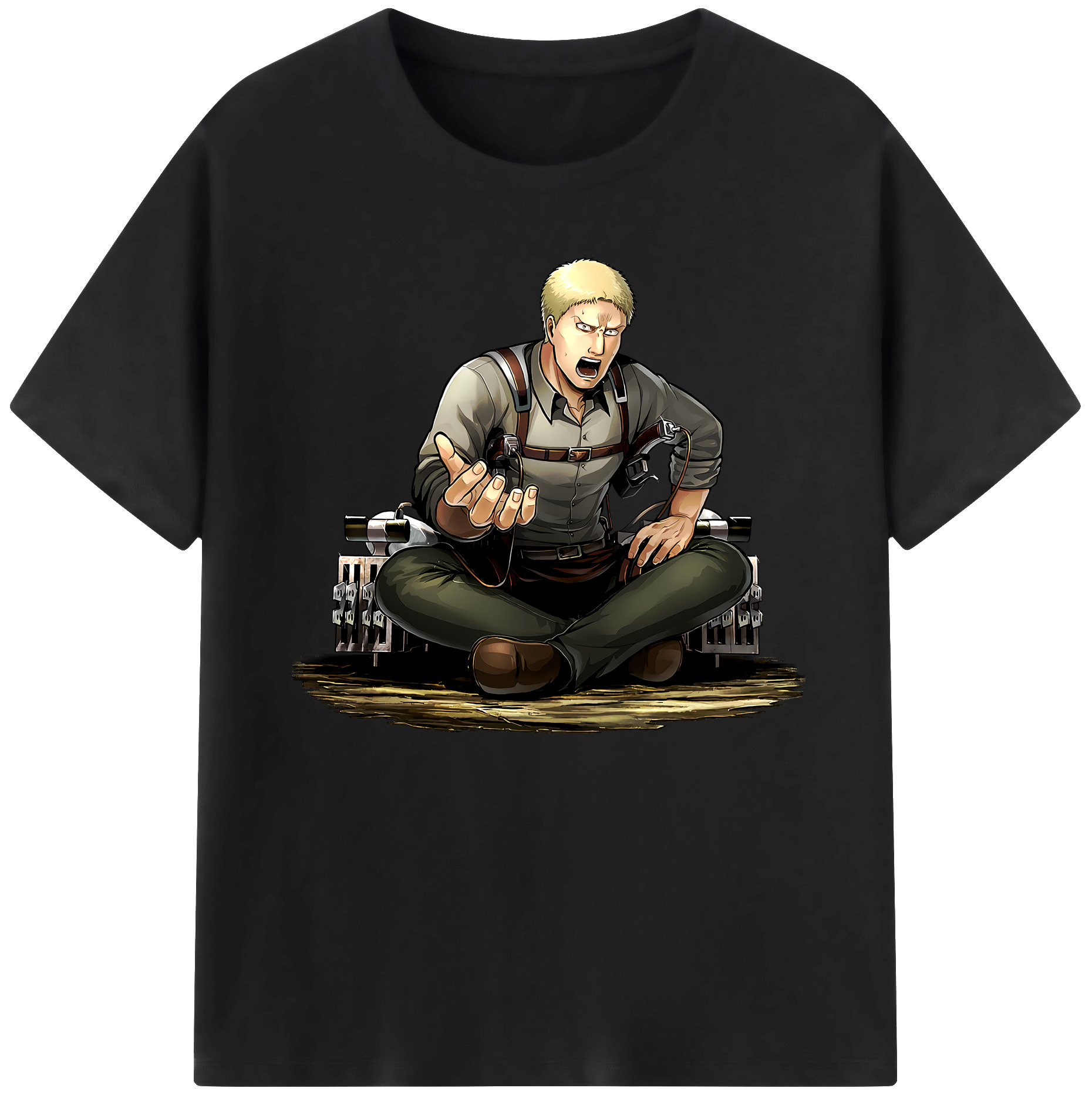 （画像用） 進撃の巨人 ライナー・ブラウン Attack on Titan Reiner Braun 綿100％ メンズ半袖Tシャツ｜肌触りやわらか＆通気性